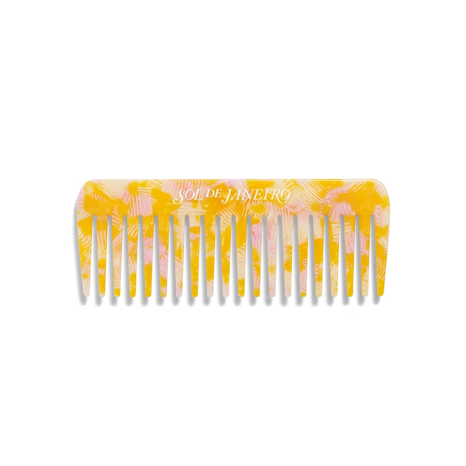 SOL Yellow Wide Tooth Comb for Detangling & Styling - Limited Edition Online Exclusive - Perfect for Wet Hair, Curly Hair & Gentle Scalp Care