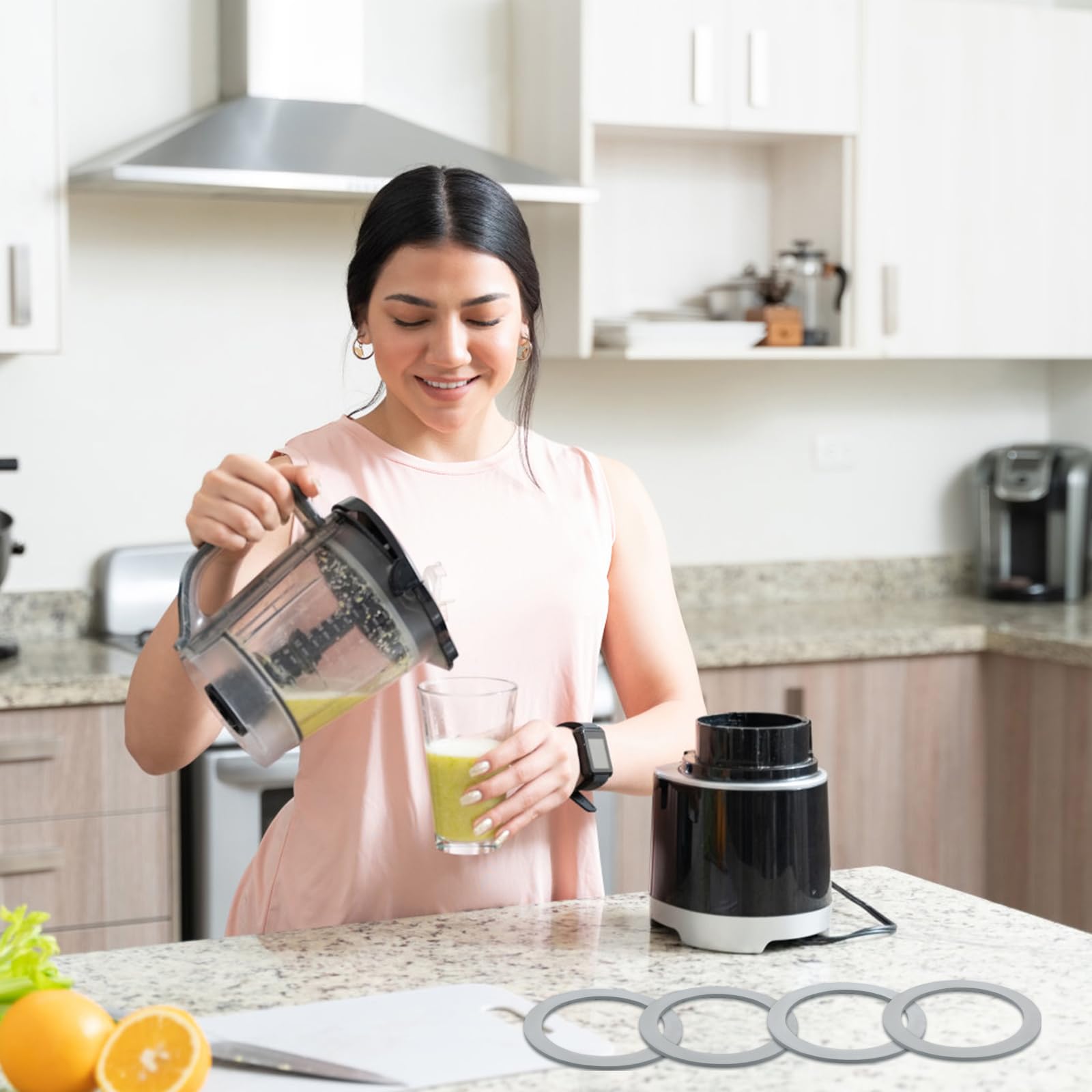 4-Pack Blender Gasket Replacement for Oster & Osterizer Blenders - Durable Rubber O-Ring Seal Accessories - Perfect for Smoothies, Juicing & Food Processing