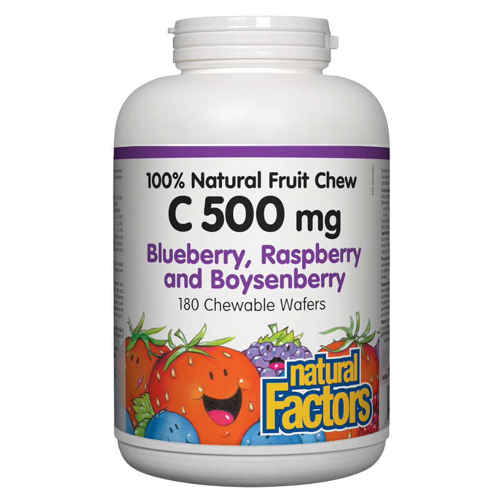 100% Natural Fruit Chew Vitamin C 500mg Gummies - Immune Support & Antioxidant Boost for Kids & Adults - Perfect for Daily Wellness & Cold Prevention