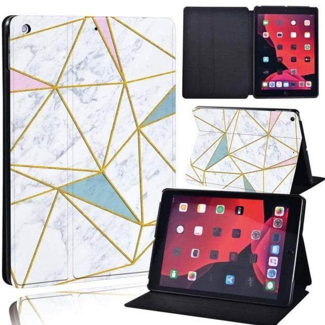 Apple iPad 9th Generation (2021) 10.2-inch Tablet Geometric Pattern Protective Case - Perfect for School, Work & Travel Accessories
