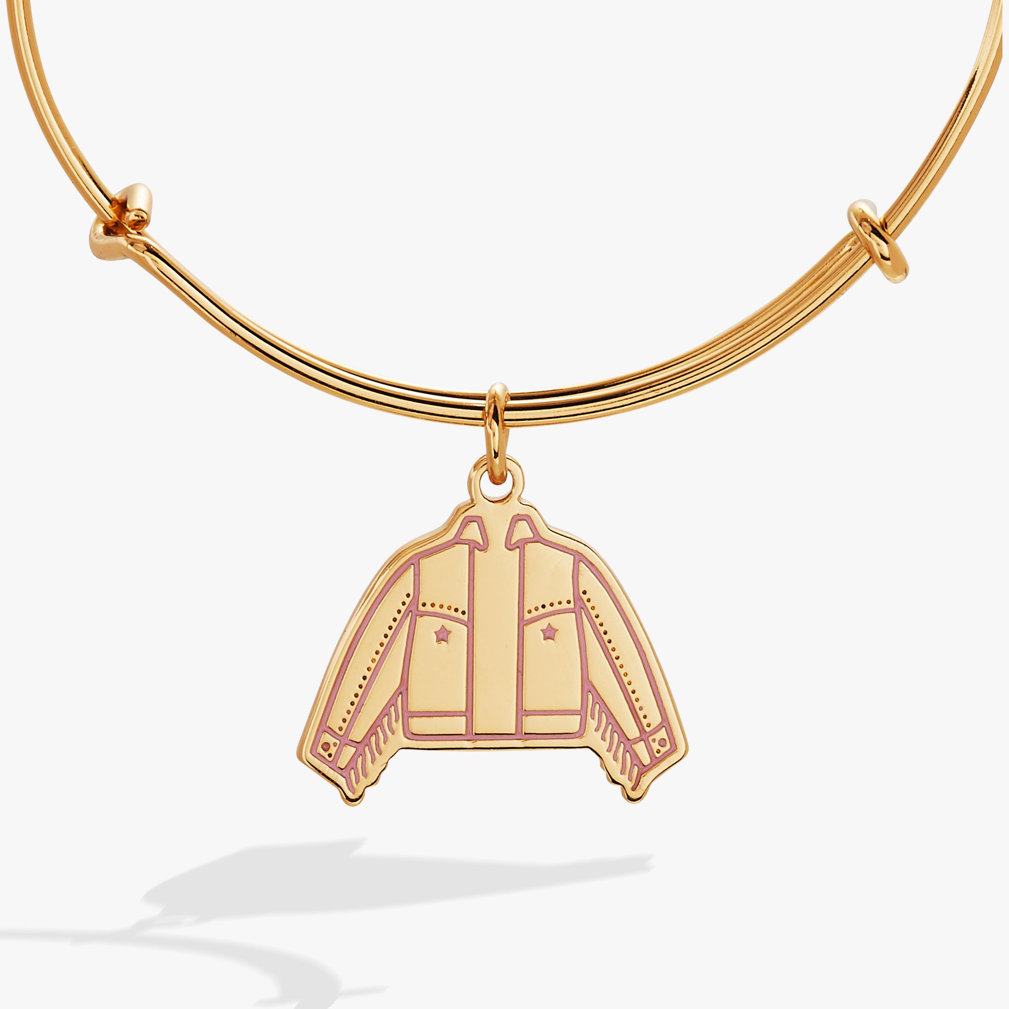 Barbie™ Western Style Jacket Charm Bangle Bracelet - Fashion Jewelry for Girls & Women - Perfect for Western Theme Parties & Cowgirl Outfits
