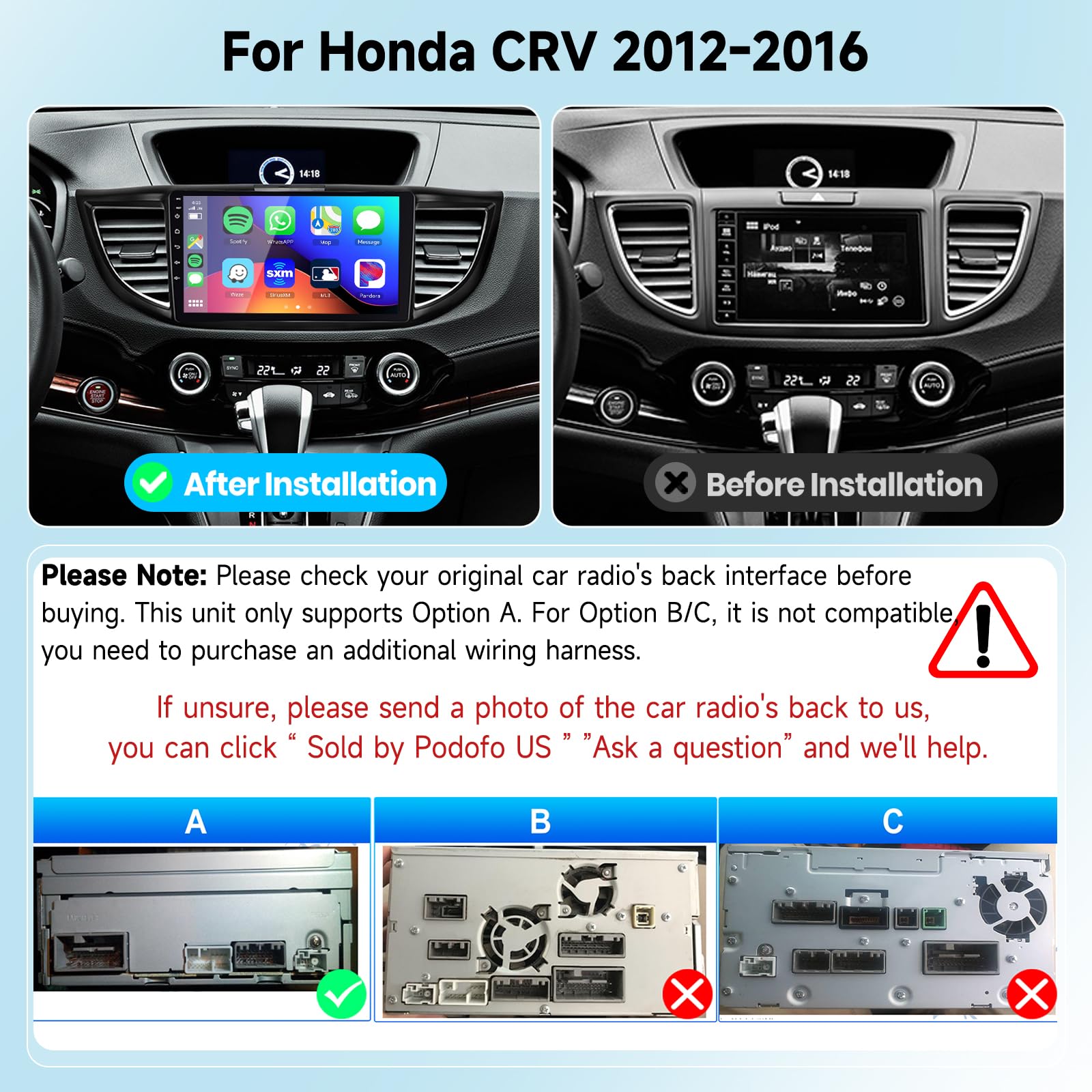 Android 13 Car Stereo for Honda CRV 2012-2016 | 9