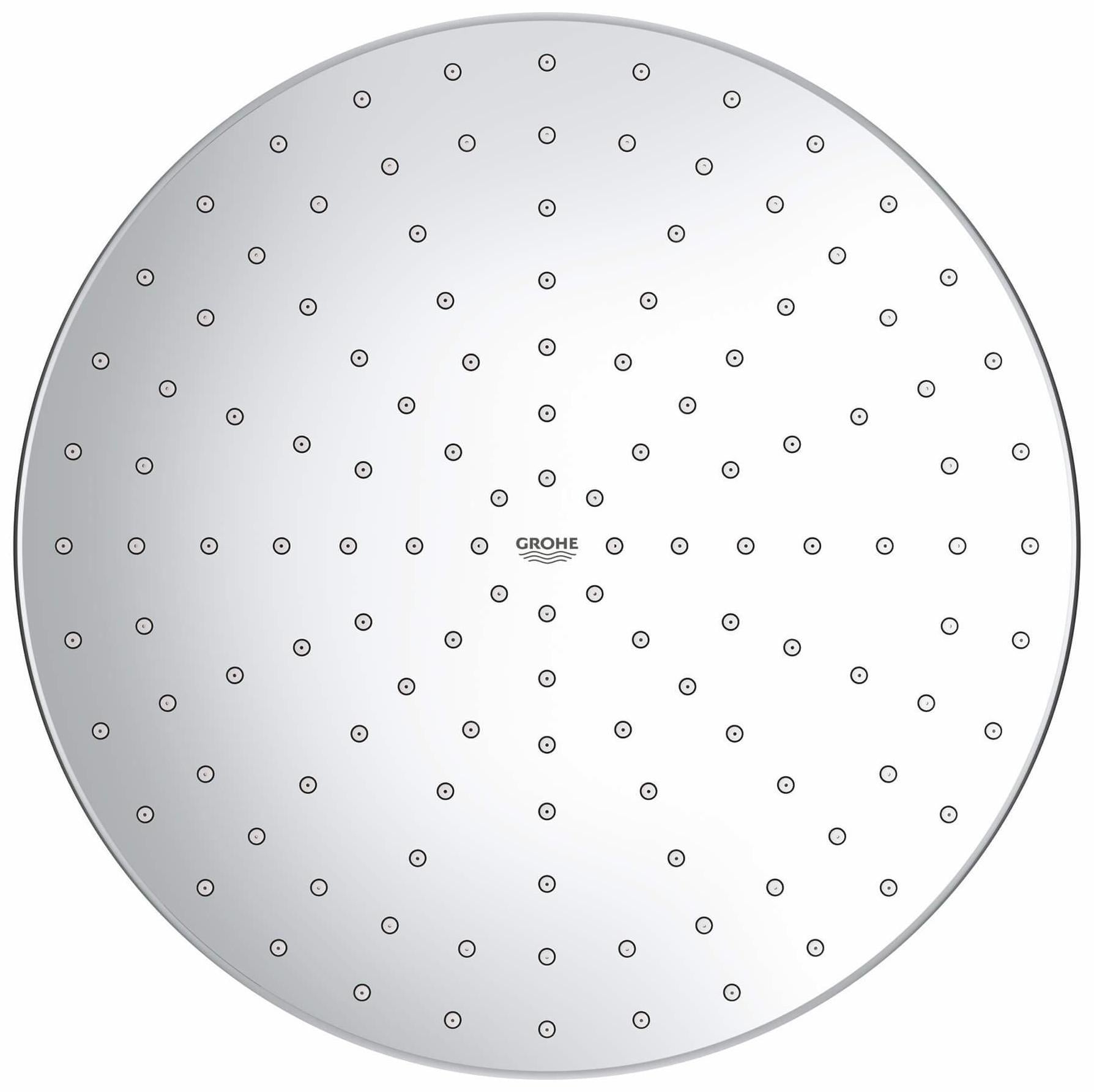Grohe 310 Mono 12 Rain Shower Head in Chrome - High Pressure Water Saving Showerhead for Luxurious Spa-Like Bathroom Experience
