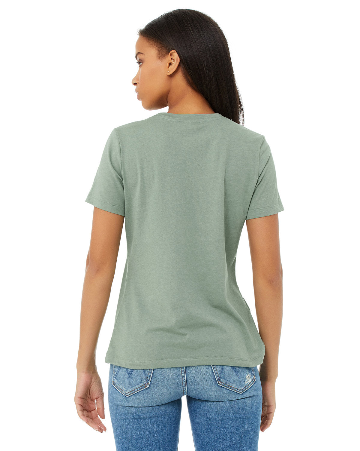 Bella + Canvas 6400CVC Women's Relaxed Fit Heather Short Sleeve T-Shirt - Soft Cotton Blend Tee for Casual Wear, Workout & Everyday Comfort
