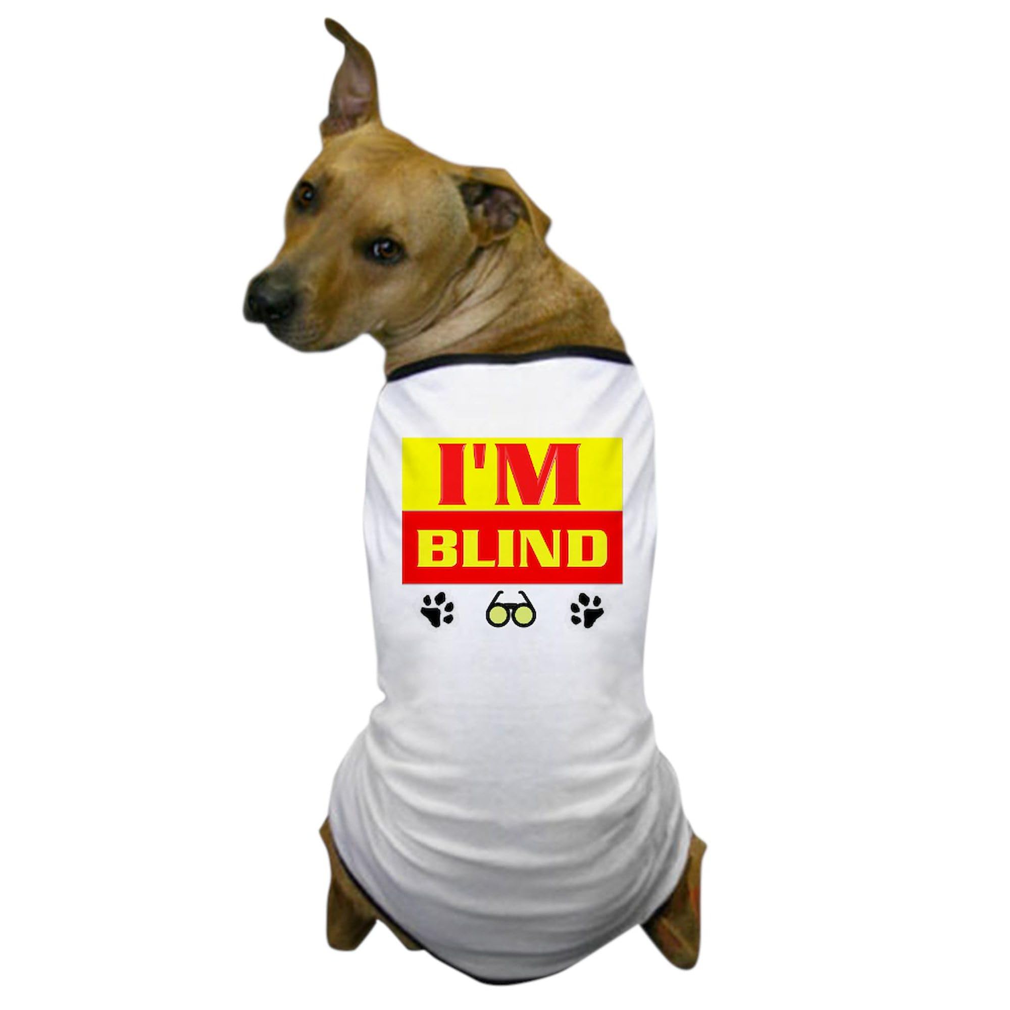 Blind Dog T-Shirt - Funny Pet Clothing & Costume for Dogs - Perfect for Blind Dogs, Pet Lovers & Humor Gifts