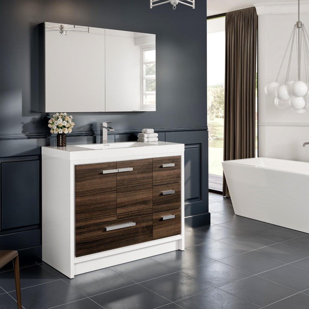 Eviva 40-Inch Frameless Mirror Medicine Cabinet - No Light, Bathroom Vanity Mirror for Modern & Traditional Decor, Perfect for Bathroom, Bedroom, or Dressing Room
