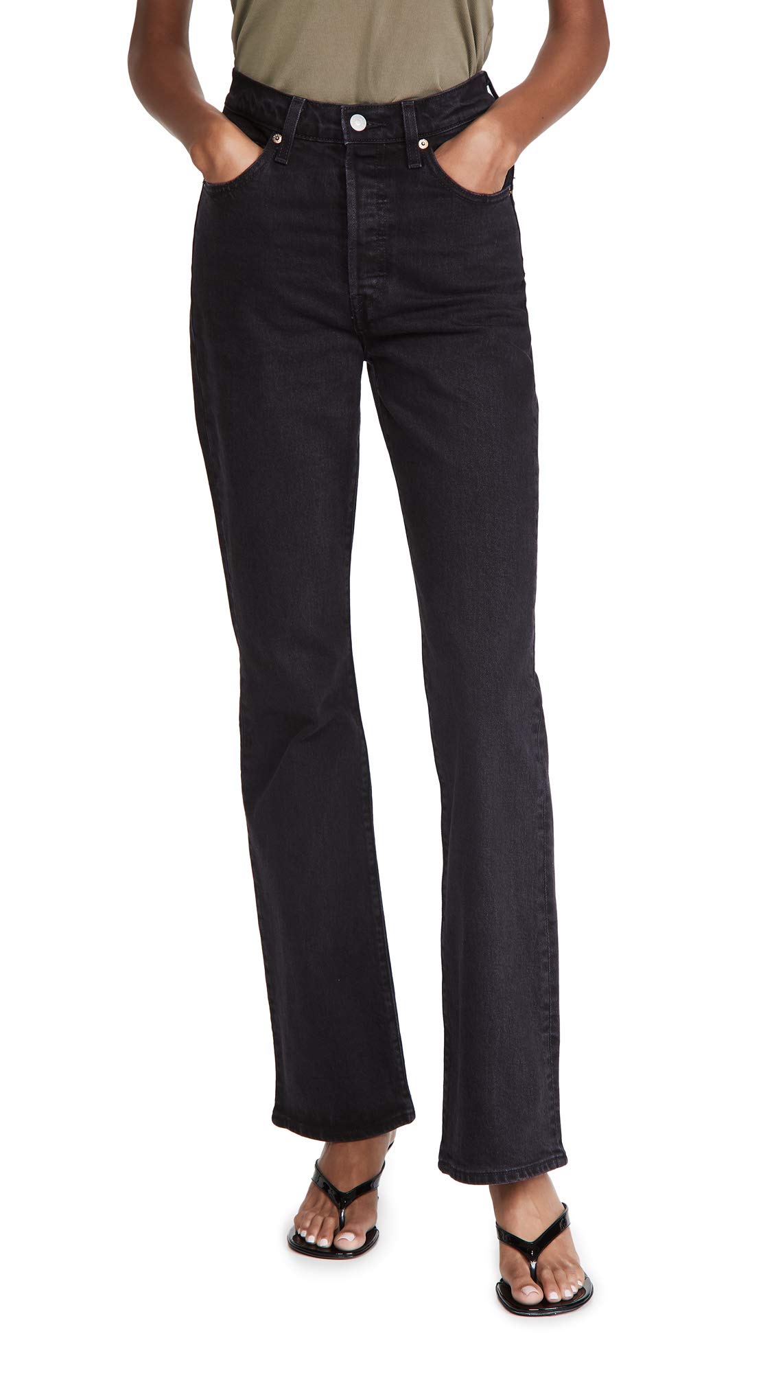 Levi's Women's Ribcage Boot Jeans - High Waist Straight Leg Denim Pants for Casual Wear & Night Out