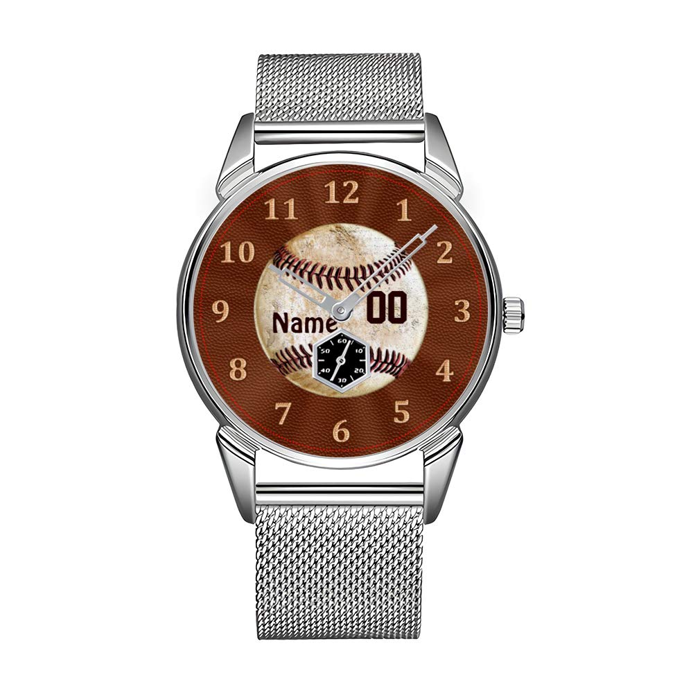 Luxury Men's Stainless Steel Waterproof Watch - Top Brand Vintage Baseball Design, Cool & Personalized for Casual & Formal Wear - Perfect for Gifts, Office, and Sports Enthusiasts