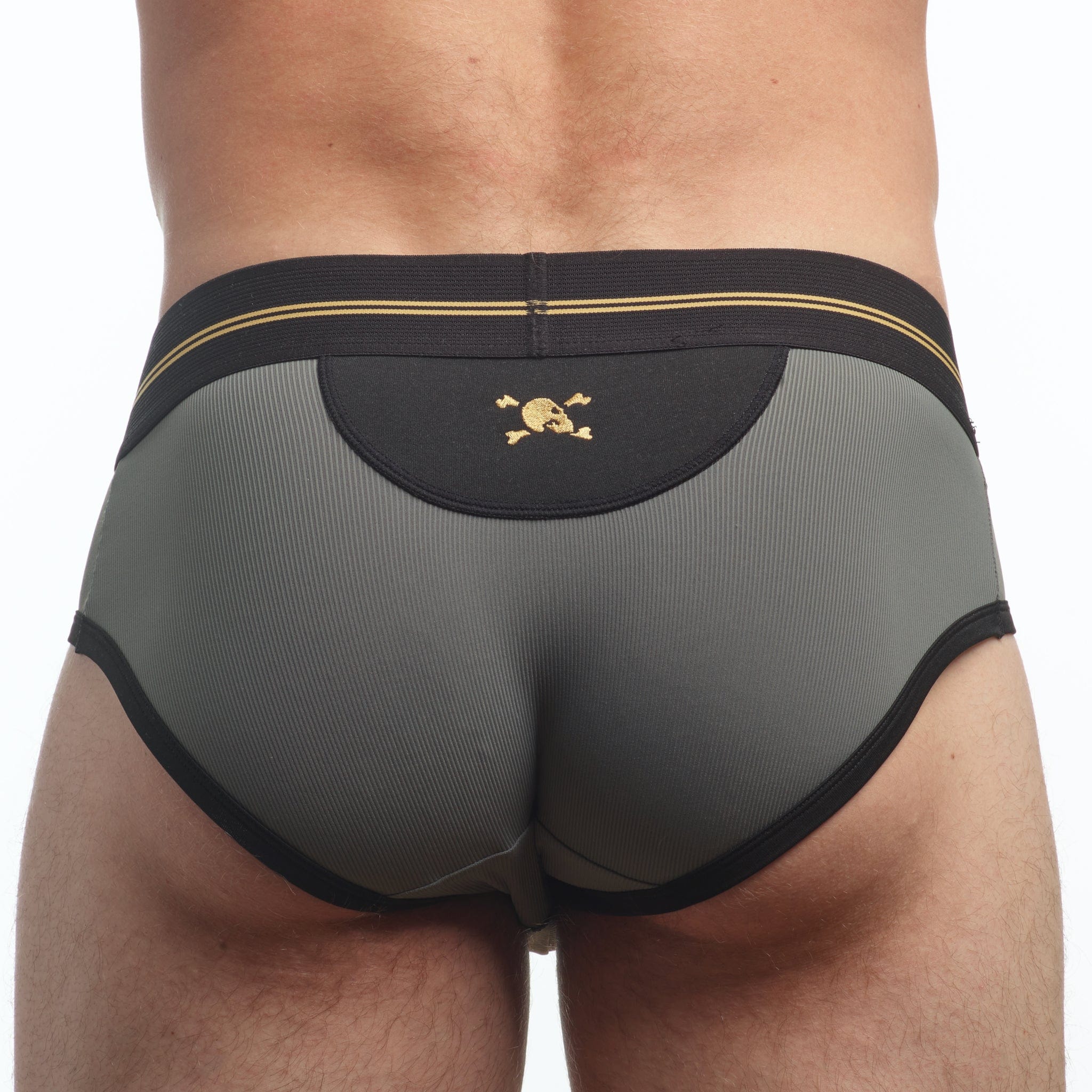 High-Performance Rib Briefs for Men - Soft & Breathable Grey Underwear - Perfect for Workouts, Running & Everyday Comfort