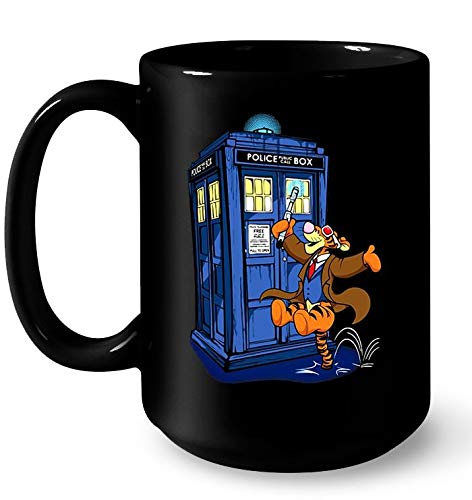 Tigger & Doctor Who Themed 11oz Ceramic Coffee Mug - Perfect Gift for Fans, Office Use & Home Decor