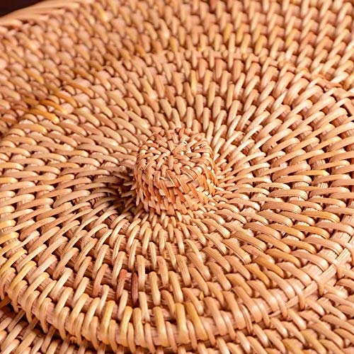 Hand-Woven Rattan Storage Basket with Lid - Large Retro Woven Box for Jewelry, Tea Set & Household Storage | Perfect for Home Organization, Bathroom & Living Room Decor