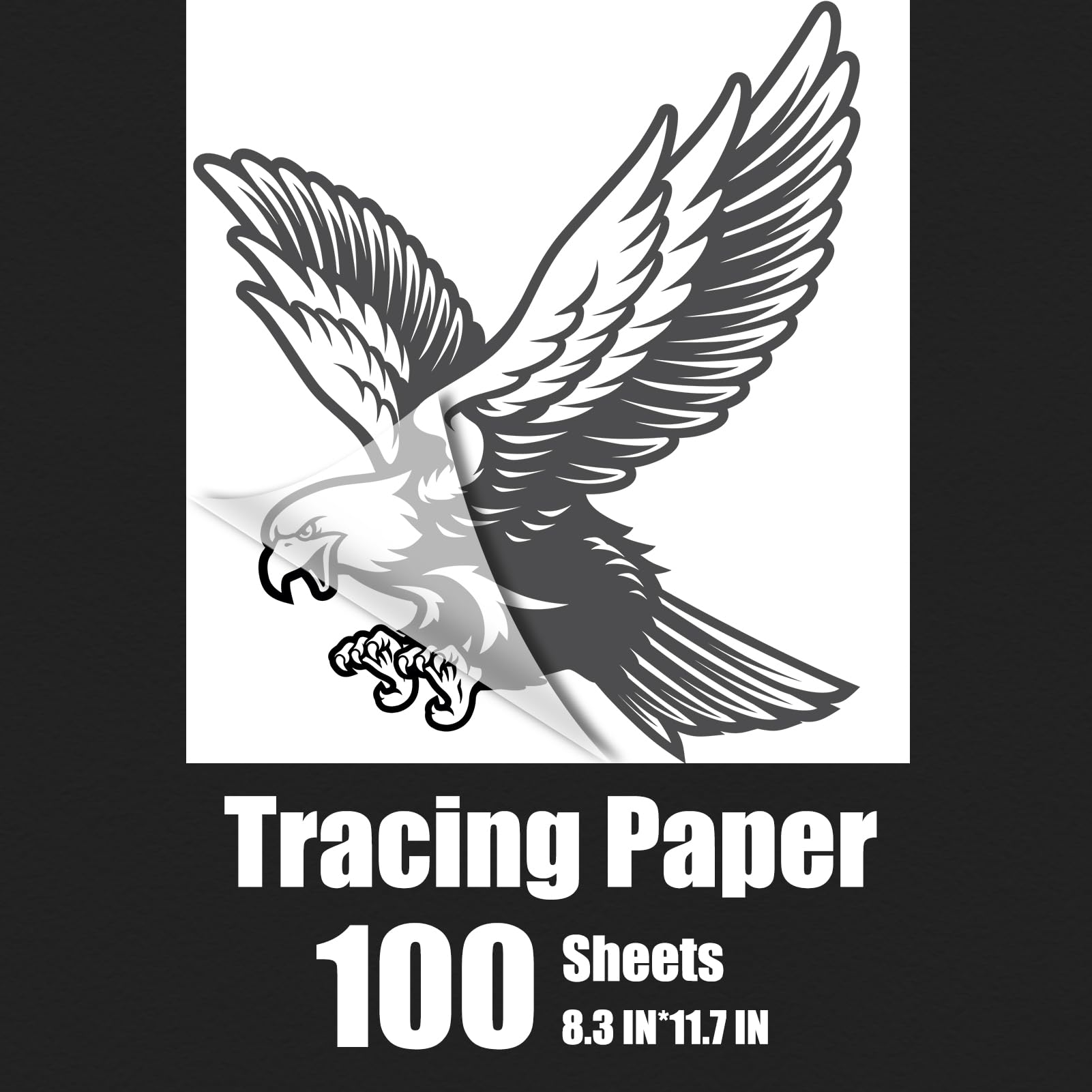 Waybas 100-Pack A4 Tracing Paper - 8.5 x 11.5 Inch White Translucent Sketch Paper for Artists, Calligraphy, Architecture - Perfect for Pencil, Ink & Marker Transfer - Ideal for Drawing, Drafting & Design Projects
