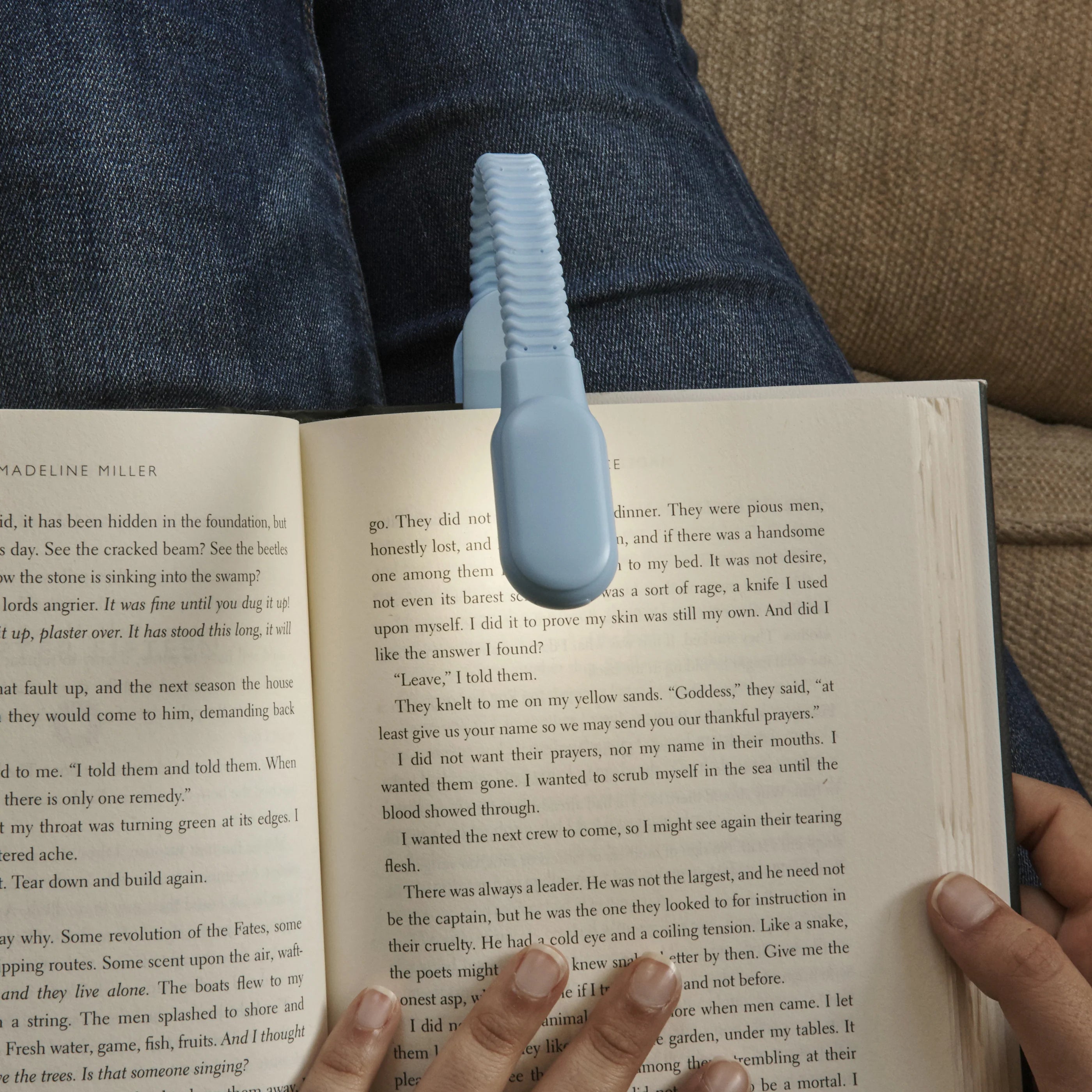 Rechargeable LED Book Light for Reading - Clip On Reading Light with Adjustable Brightness, Perfect for Bedtime, Travel, and Studying