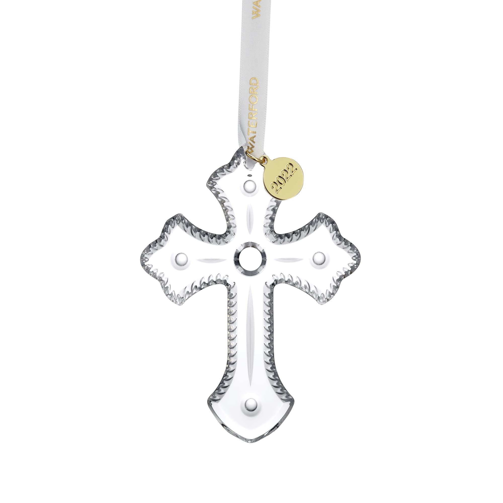 Waterford Crystal Cross Ornament 2022 - Elegant Holiday Decoration for Christmas Tree, Home, and Gift Giving