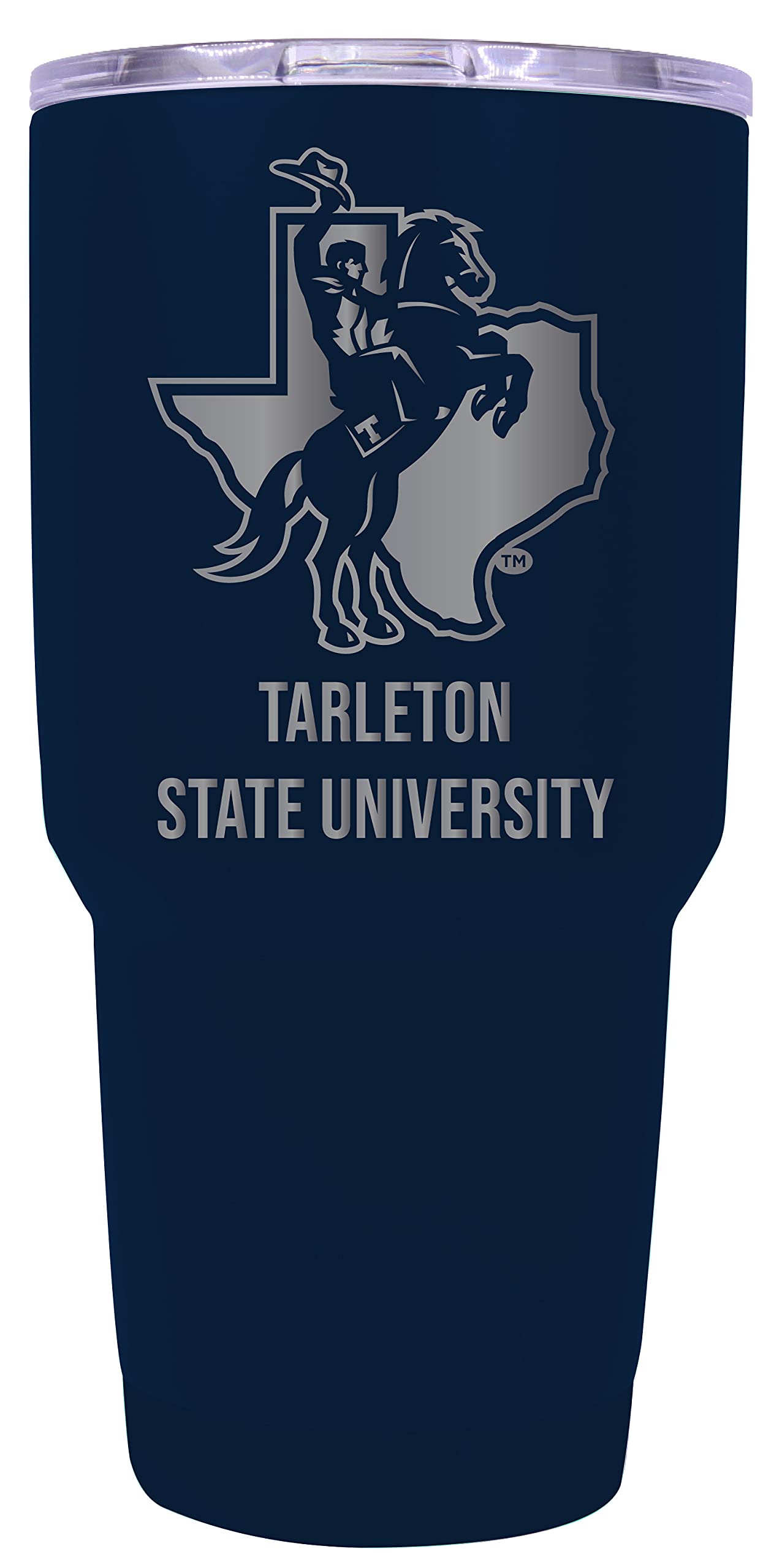 Tarleton State University 24oz Insulated Stainless Steel Tumbler with Laser Etched Logo - Navy Blue - Perfect for College Students, Office & Outdoor Activities