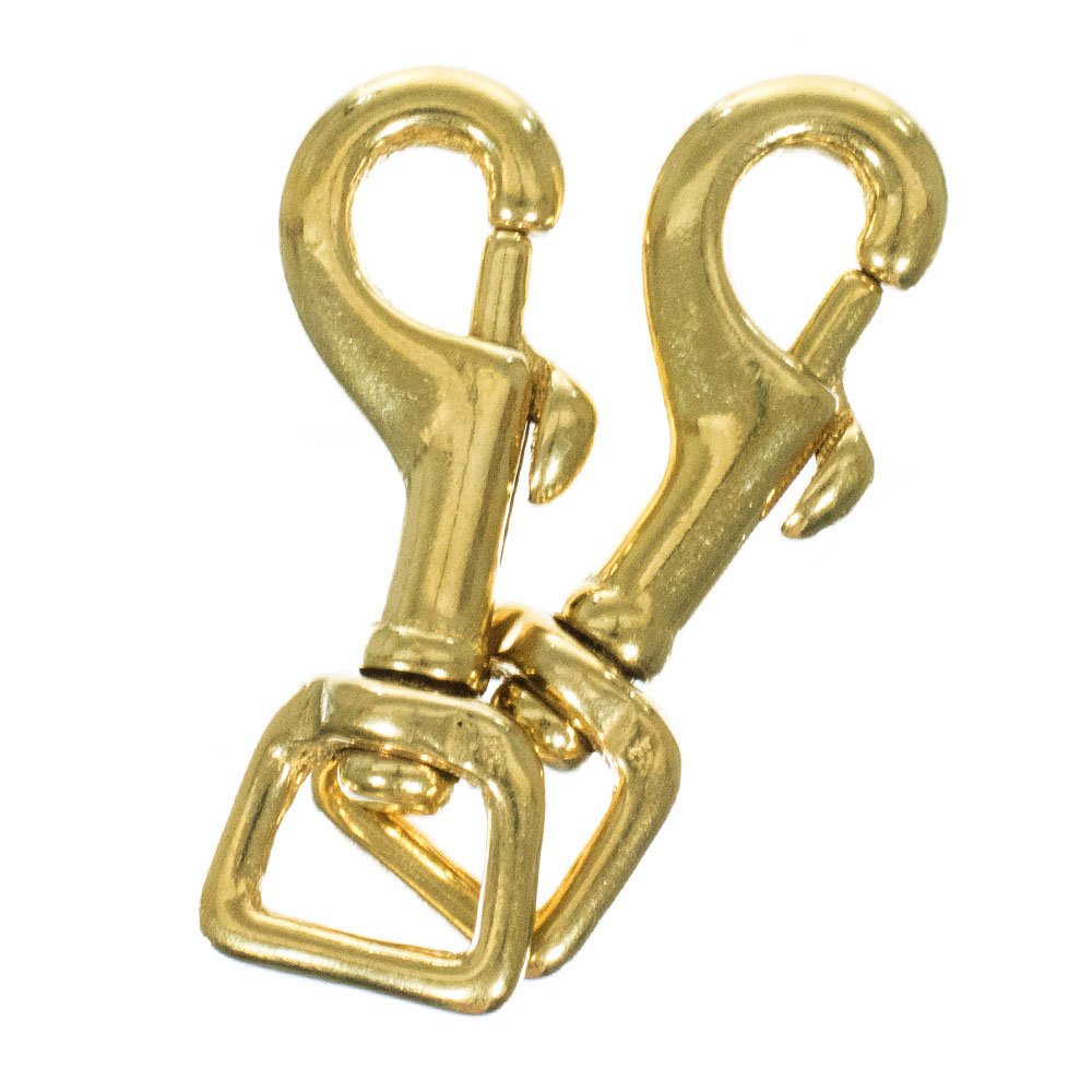 Premium Brass Swivel Snap Hooks - 25 Pack (1/2 Inch) - Heavy Duty Keychain Clips for Keys, Purses, Backpacks, Dog Leashes & Outdoor Gear - Durable Metal Carabiner Hooks for Everyday Use