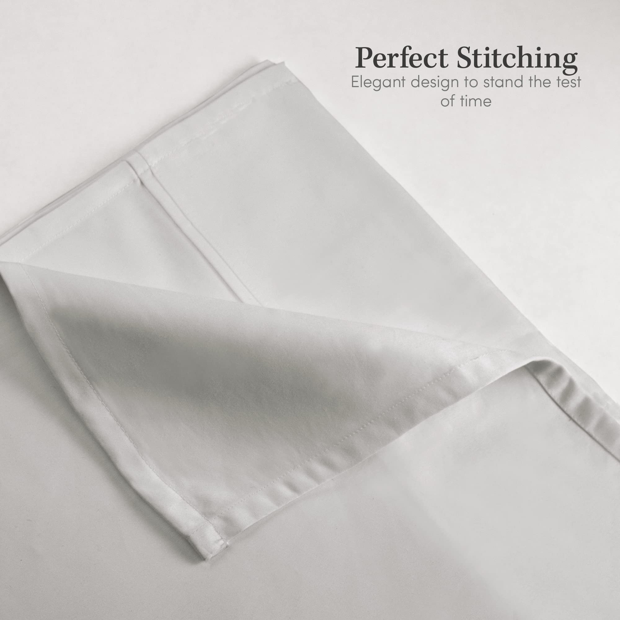1000 Thread Count 100% Cotton Luxury Bed Sheet Set - Full Size Deep Pocket Fitted & Flat Sheet with 2 Pillowcases - Soft Breathable Grey Bedding for Hotel-Style Comfort - Perfect for Master Bedroom, Guest Room & Dorm Use