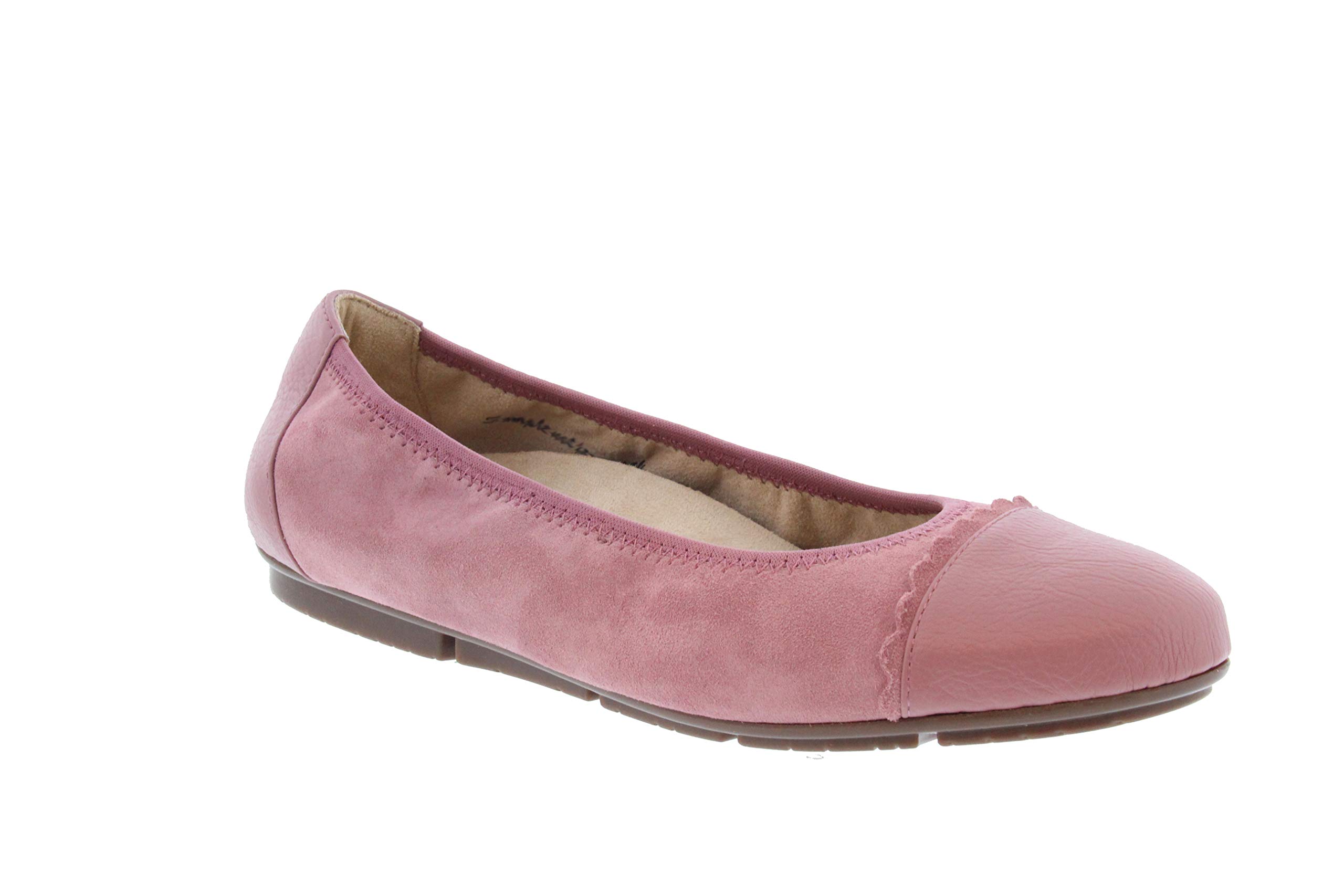 Vionic Women's Prim Tina Cap Toe Ballet Flats - Comfortable & Supportive Orthopedic Shoes for Women | Perfect for Work, Travel & Everyday Wear