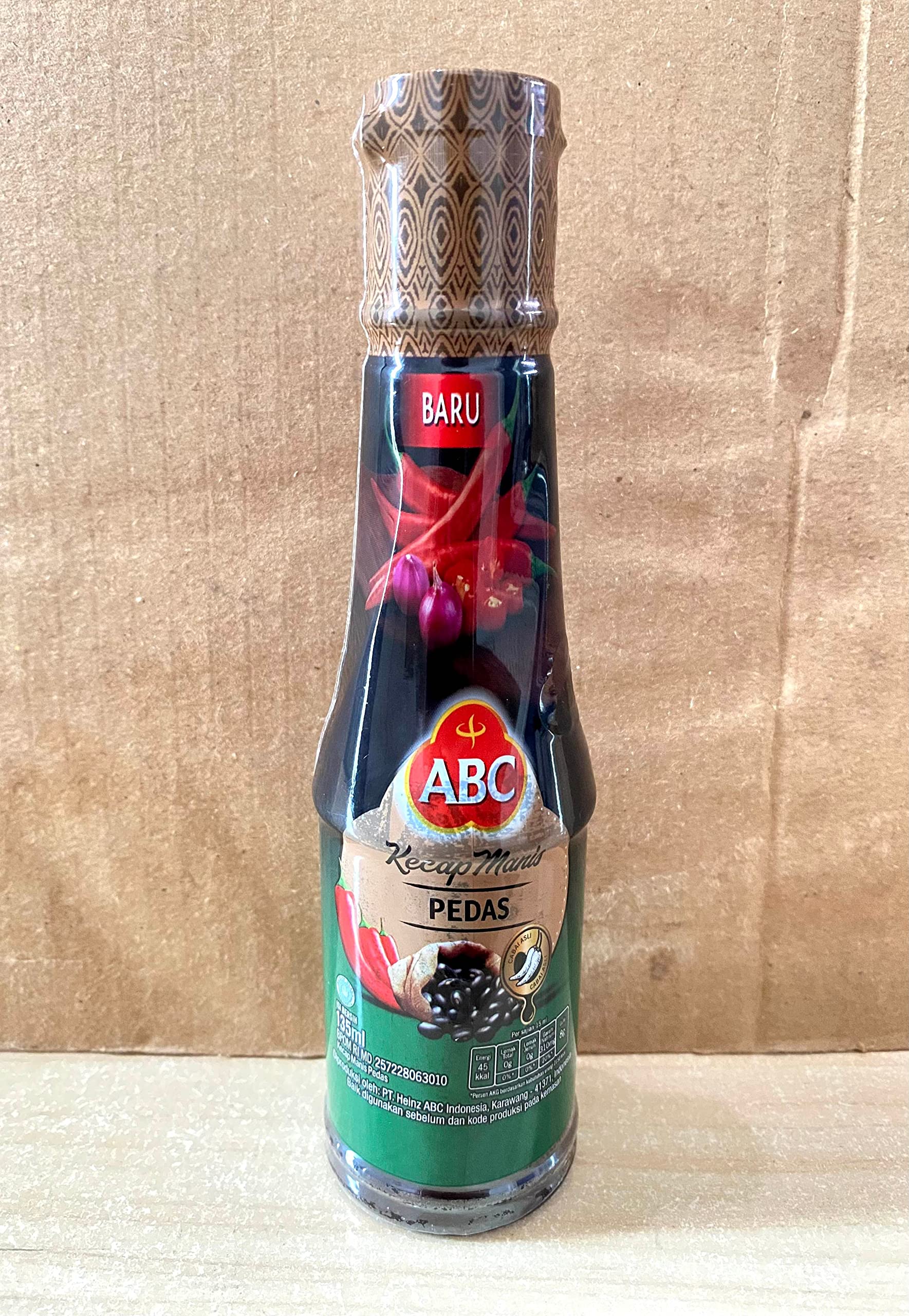 ABC Hot Soy Sauce - Spicy Indonesian Kecap Pedas, 135ml (Pack of 1) - Perfect for Stir-Fry, Marinades & Dipping Sauces