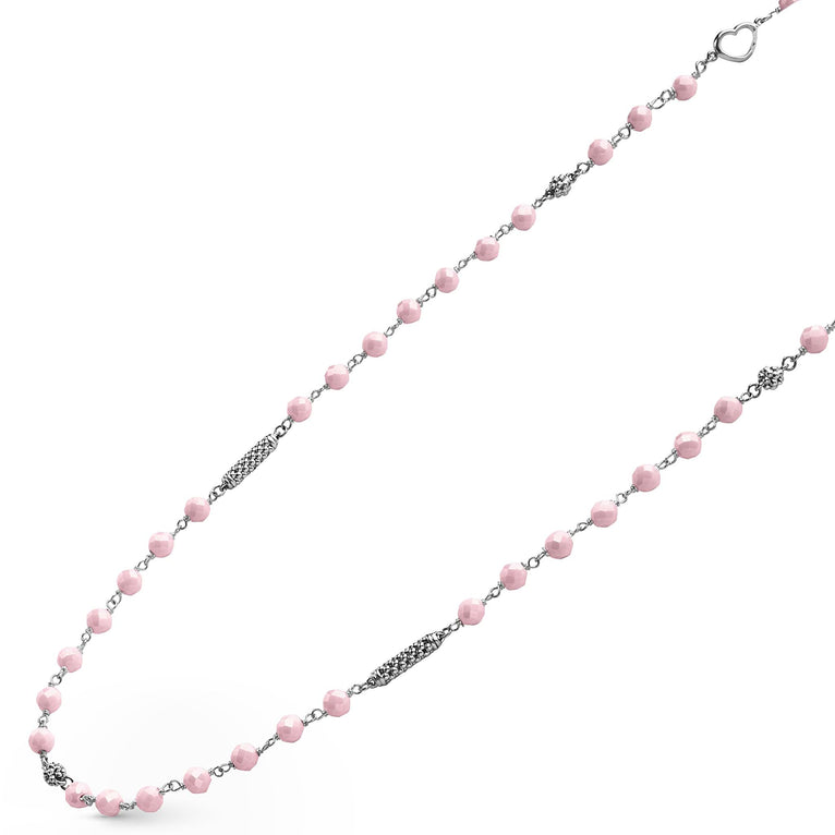 Elegant Pink Ceramic Beaded Necklace for Women | Handmade Boho Chic Jewelry | Perfect for Parties, Weddings & Everyday Wear