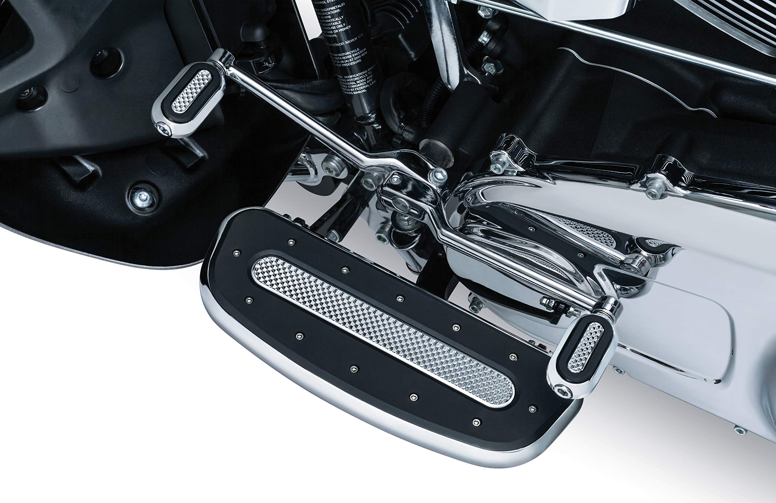 Kuryakyn 7041 Chrome Motorcycle Foot Control Floorboards for Harley-Davidson (1983-2019) - Heavy Duty Driver Footpegs - Perfect for Long Rides & Custom Bike Builds