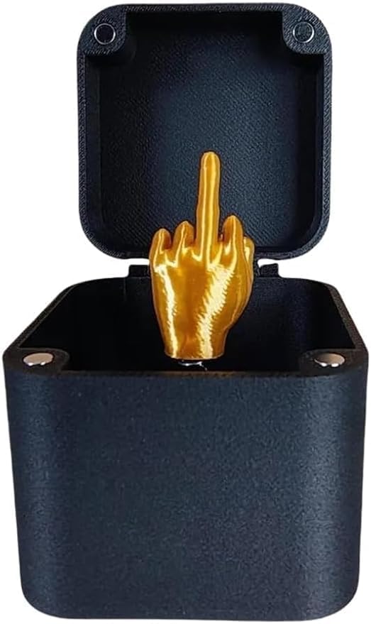 Funny Middle Finger in a Box Prank Gift - Hilarious Pop-Up Hand Prank for Adults - Perfect Office Desk Decor & Gag Gift (1pc) - Great for Pranks, Birthday Gifts & Stress Relief
