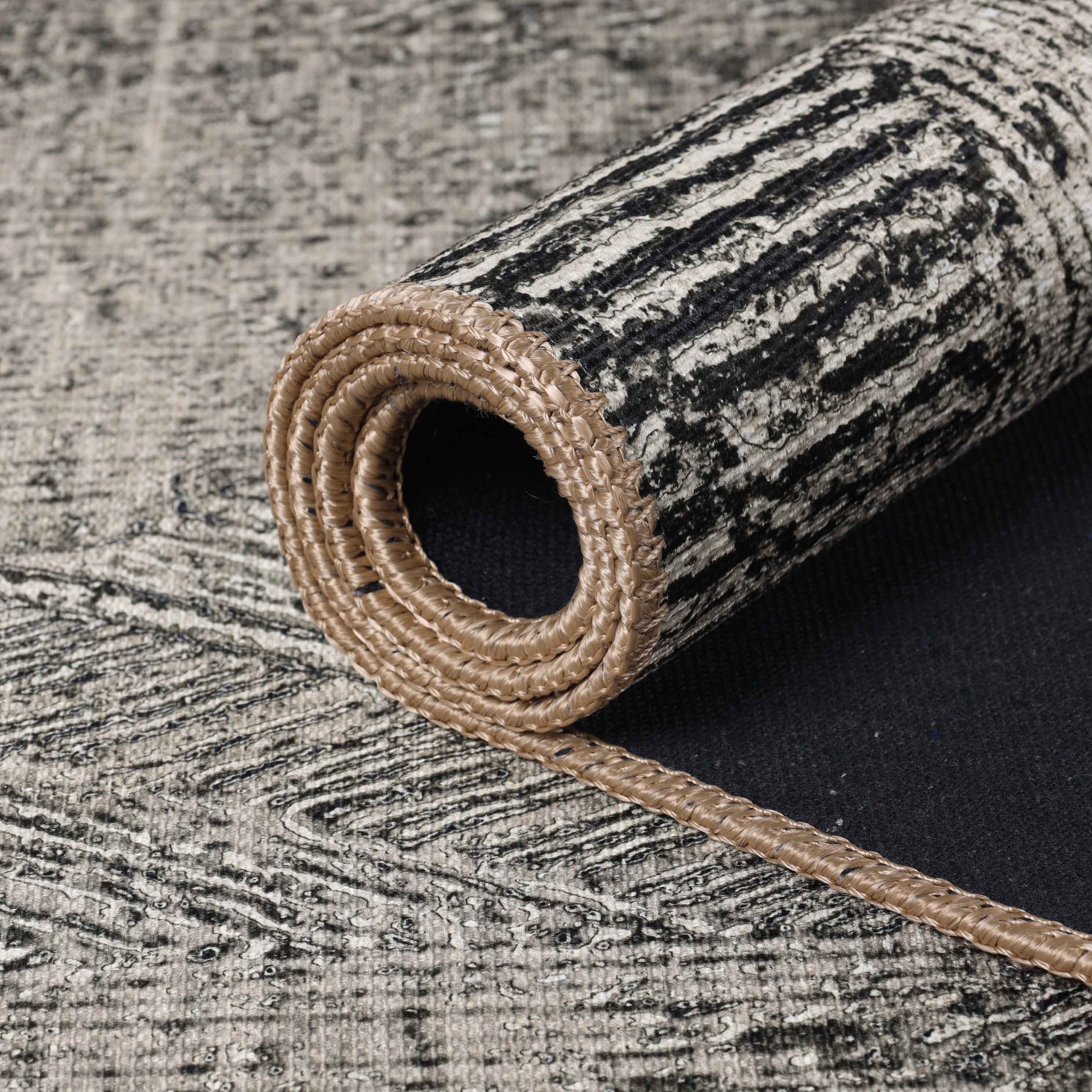 Modern Geometric Power Loomed Indoor Area Rug - Non-Slip Living Room Carpet, Bedroom Runner Rug for Home Decor - Perfect for Living Spaces, Bedrooms & Offices
