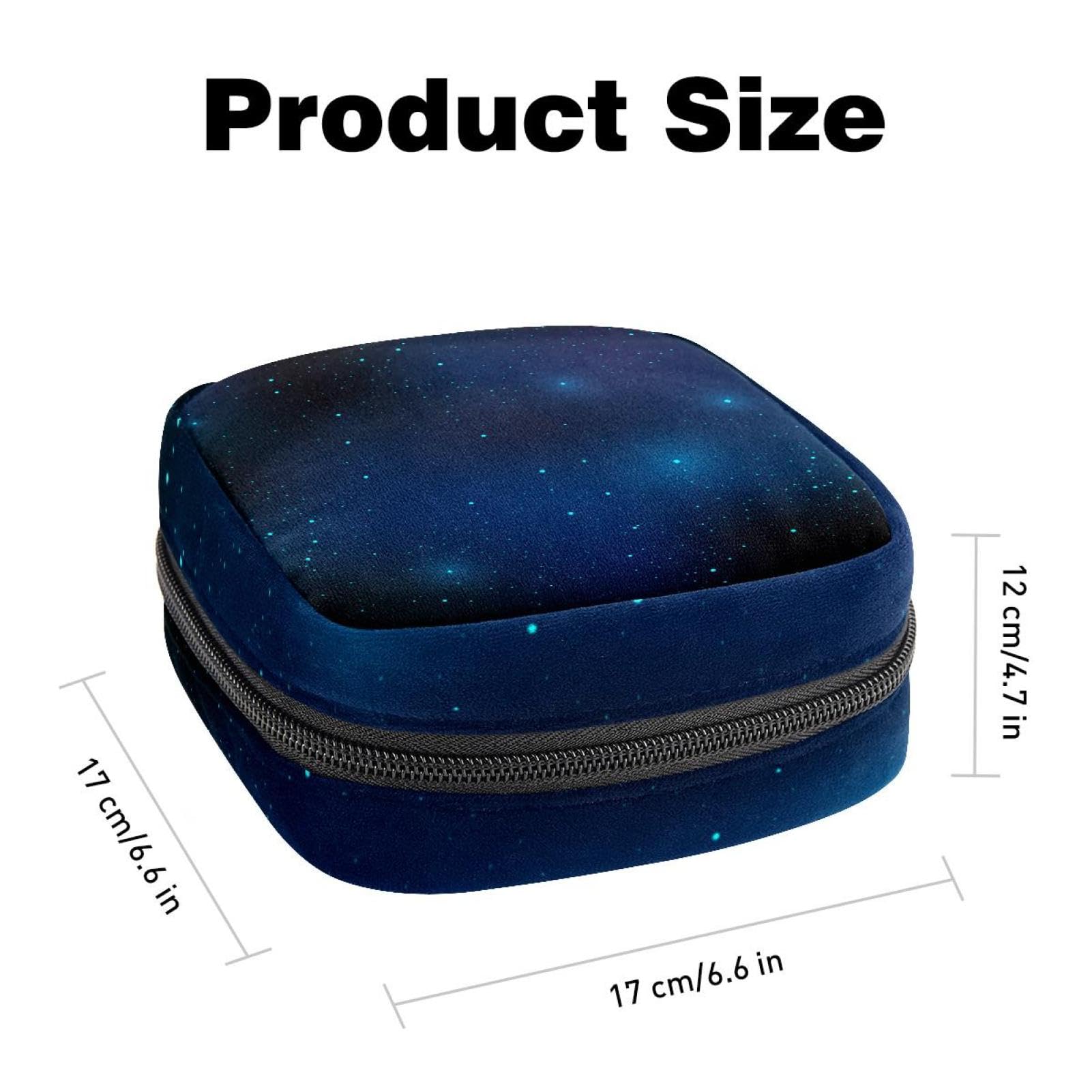 **Stylish Menstrual Hygiene Pouch - Reusable Sanitary Pad & Menstrual Cup Organizer for Women & Girls - Perfect for Travel, Gym & Daily Use - Starry Sky Design**