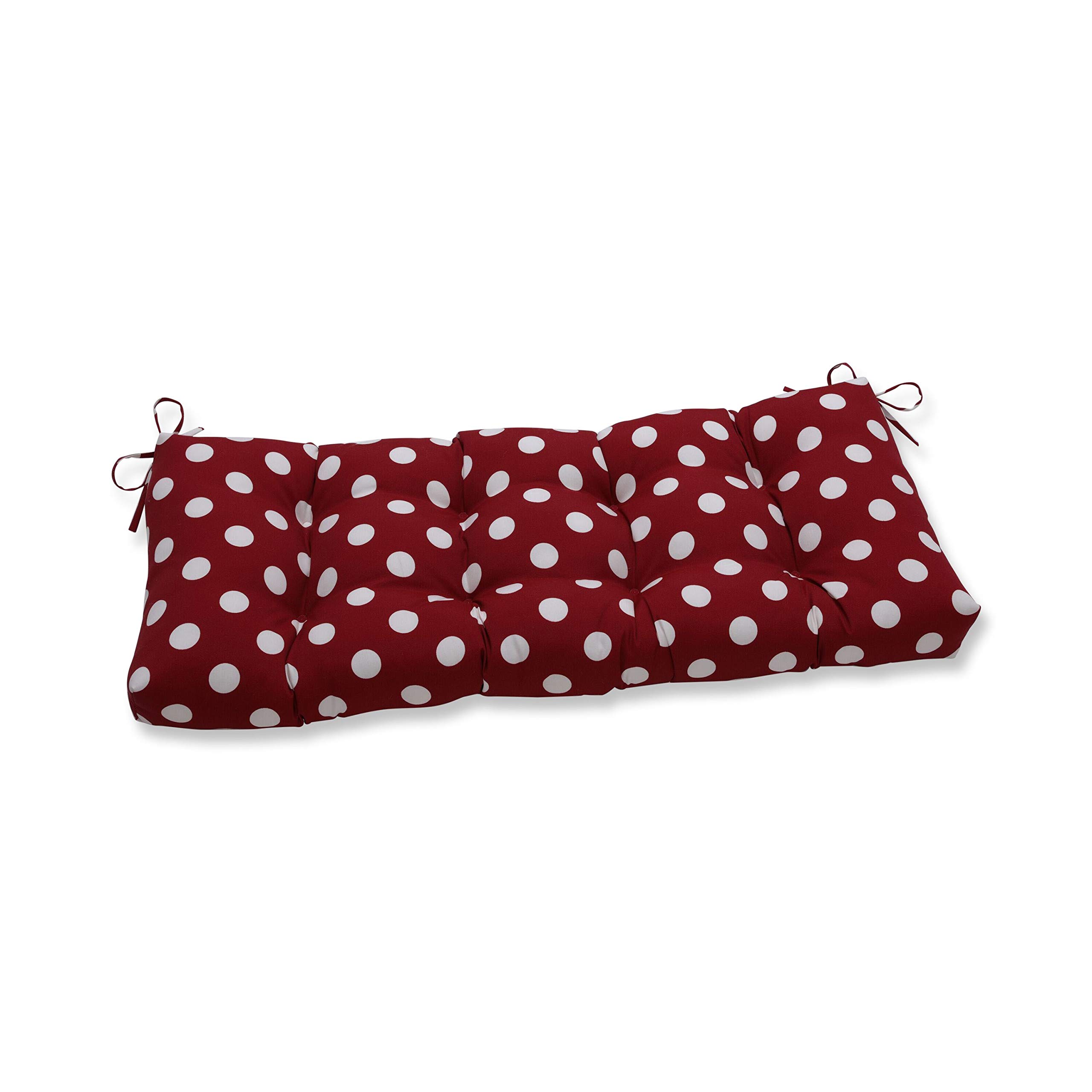 Pillow Perfect 653310 Outdoor/Indoor Polka Dot Tufted Bench & Swing Cushion - 44