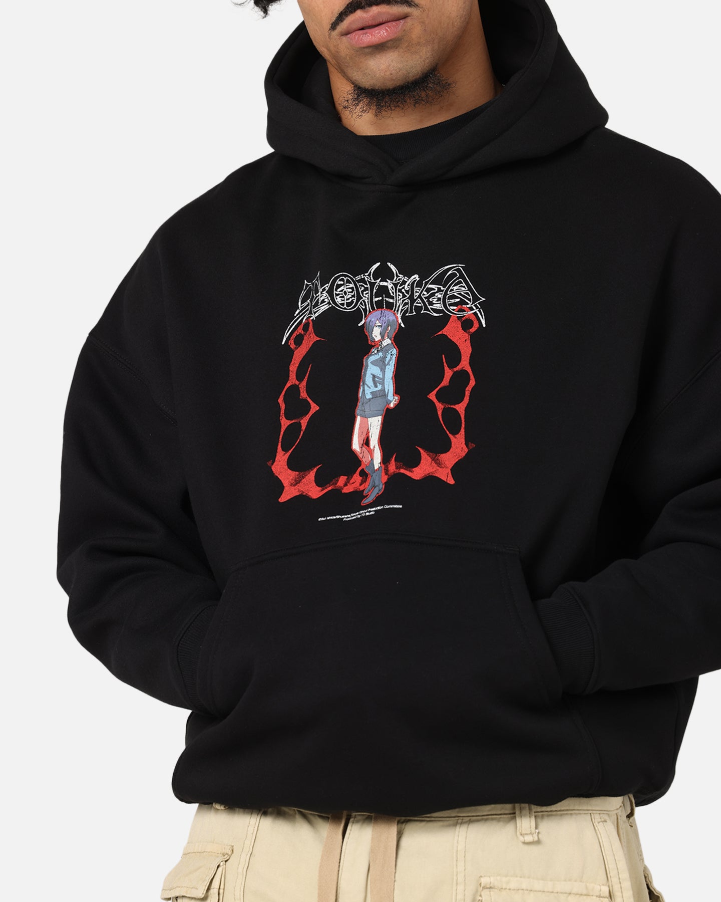 73 Studio X Tokyo Ghoul Rabbit Premium Hoodie Black - Anime Cosplay Hooded Sweatshirt for Fans & Collectors | Perfect for Conventions, Halloween & Casual Wear