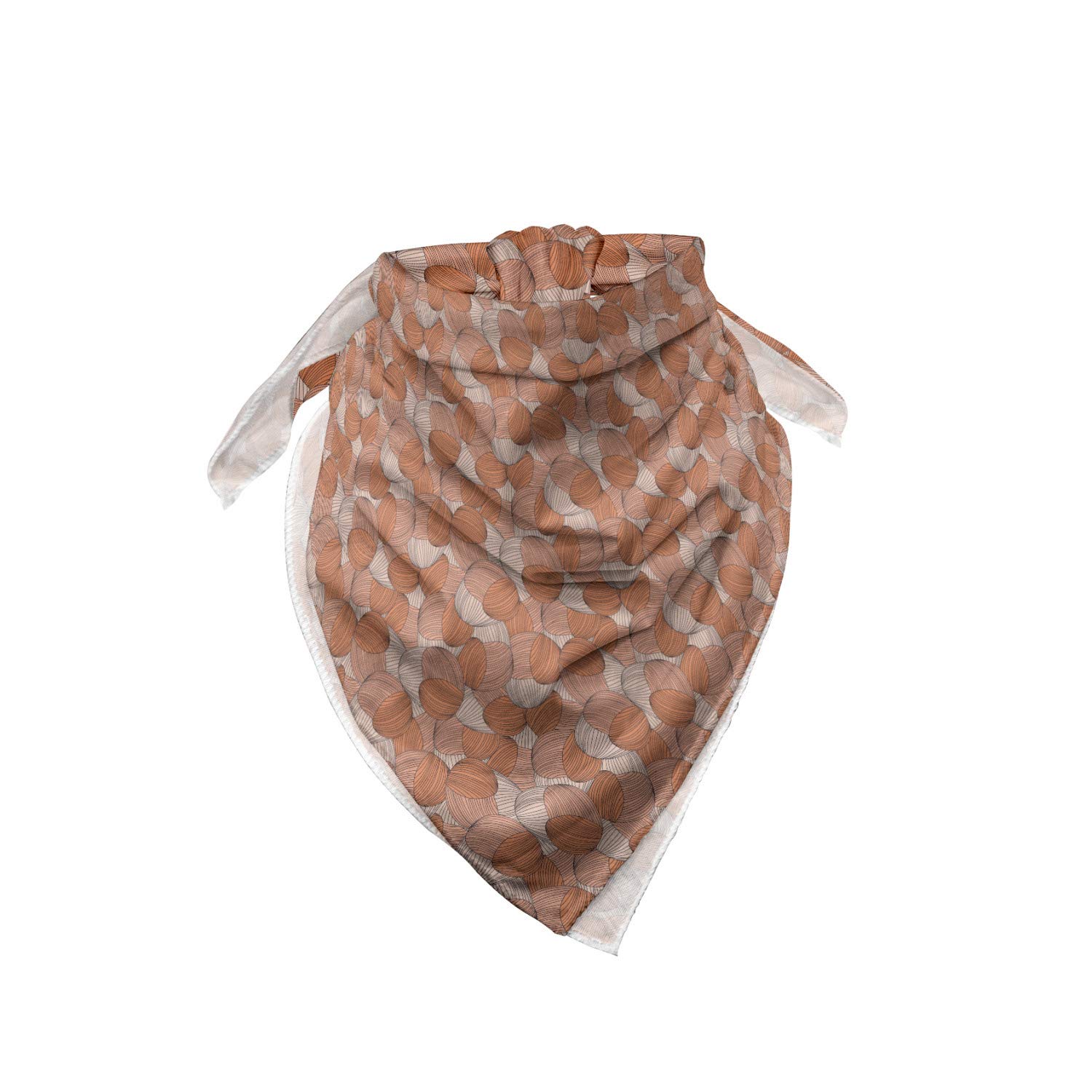 Ambesonne Abstract Bandana Scarf - Pastel Doodle Wave Pattern Unisex Head Neck Wrap for Men Women - Perfect for Outdoor Activities, Music Festivals & Fashion Accessories