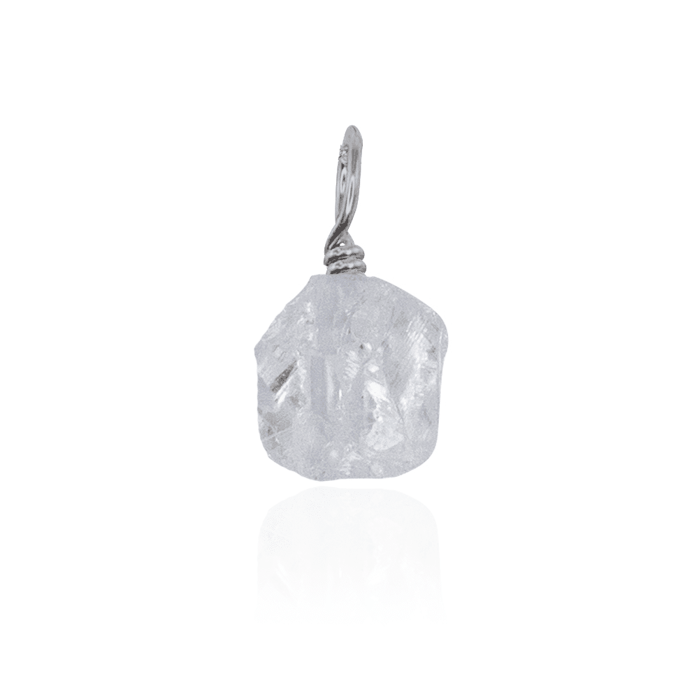 Natural Raw Clear Quartz Crystal Pendant Necklace - Healing Stone Jewelry for Meditation, Energy Cleansing & Spiritual Gifts