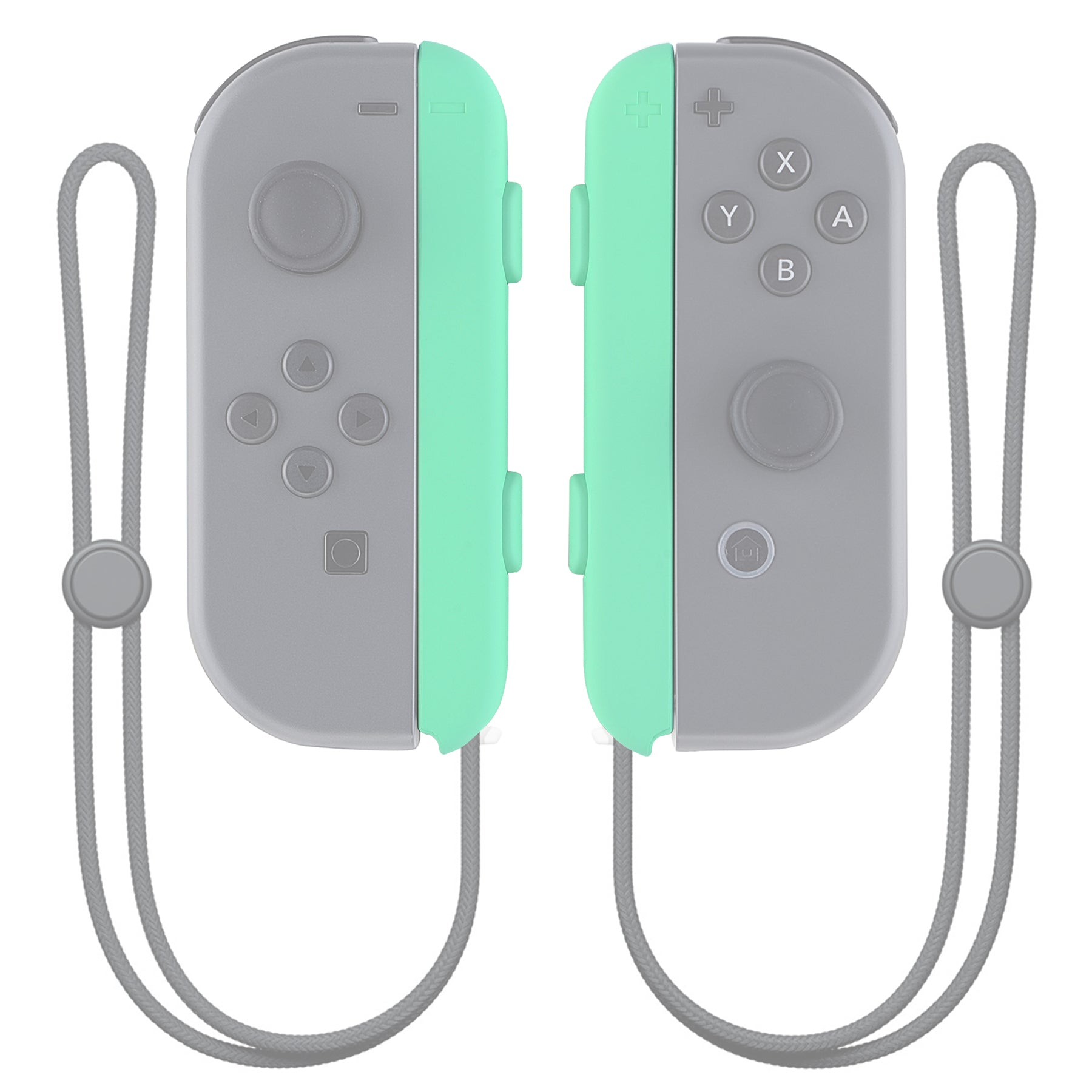 Mint Green Replacement Shell for Nintendo Switch Joy-Con Strap - 2 Pack Custom Joy-Con Wrist Strap Housing Buttons | Compatible with Nintendo Switch | Gaming Accessories for Enhanced Comfort & Style