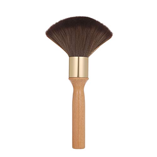 Premium Neck Duster Brush for Barbers - Large Soft Bristle Face & Neck Hair Brush with Long Wooden Handle - Professional Hair Cutting & Grooming Tool for Salon, Home Use & Beard Styling