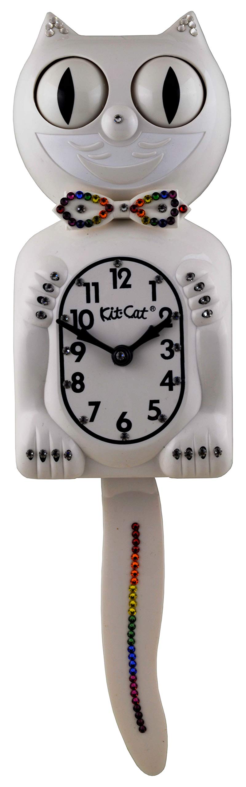 Kit Cat Klock Rainbow Jeweled Clock - Elegant Home & Office Decor