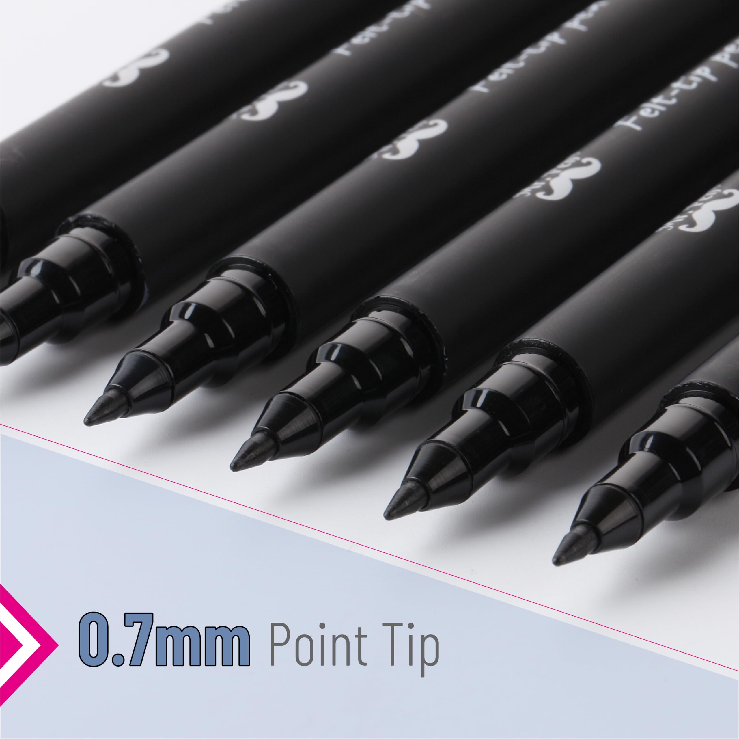 Mr. Pen- 12 Pack Black & Blue Felt Tip Pens, Fine Point Fast Dry Ink - Perfect for Bible Journaling, Planner Markers, Note Taking & Creative Writing - Smooth Writing Pens for Artists, Students & Office Use