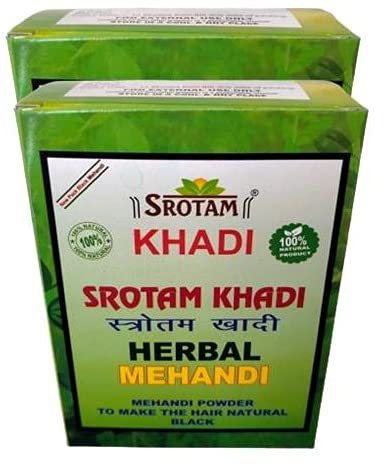 Organic Henna Powder for Black Hair - 100% Natural Herbal Mehandi Hair Dye for Men & Women - Chemical-Free Hair Color Treatment (2 Packs, 75g Each) - Perfect for DIY Hair Coloring, Bridal Mehendi & Natural Hair Care