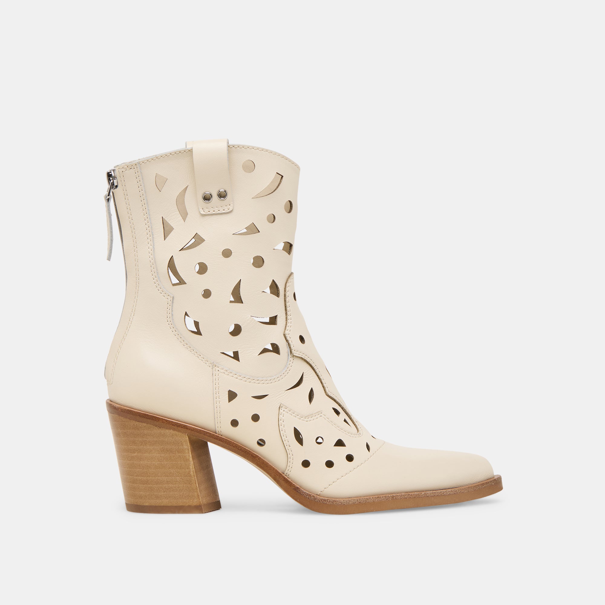 ZENOBI Women's Off-White Leather Booties - Stylish Ankle Boots for Fall & Winter Fashion | Perfect for Office, Casual Outings & Date Nights