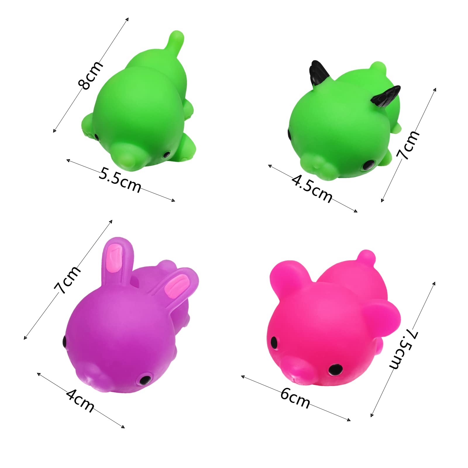 **8 Pack Giant Mochi Squishy Animals - Super Soft Stress Relief Toys for Kids, Party Favors & Sensory Play - Perfect for Birthday Gifts, Classroom Rewards & Relaxation**