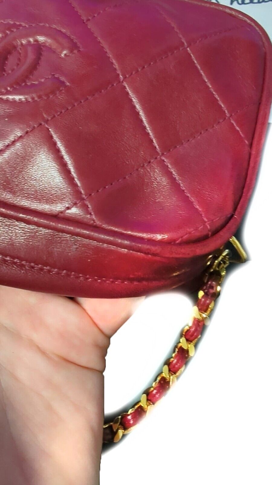 Vintage Chanel 90s Diamond CC Quilted Lambskin Tassel Red Handbag - Luxury Designer Crossbody Bag for Women, Perfect for Parties, Date Nights & Special Occasions