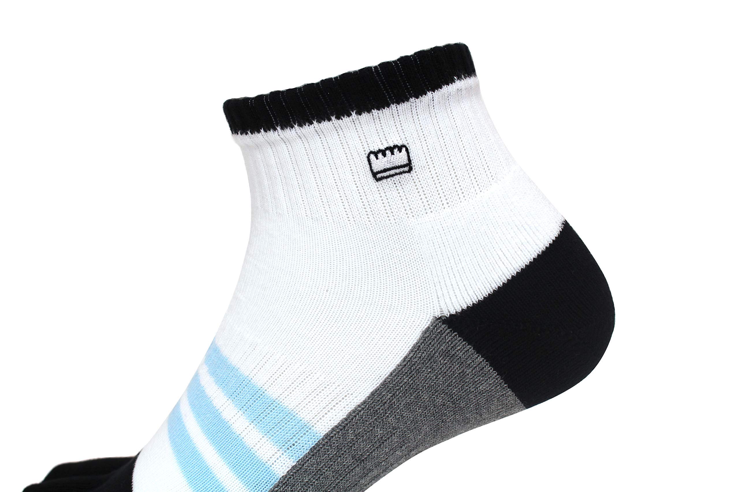 Breathable Cotton Terry Mesh Five Toe Socks for Running, Sports & Golf - No Show Ankle Crew Socks for Men & Women - Perfect for Workouts, Gym & Outdoor Activities