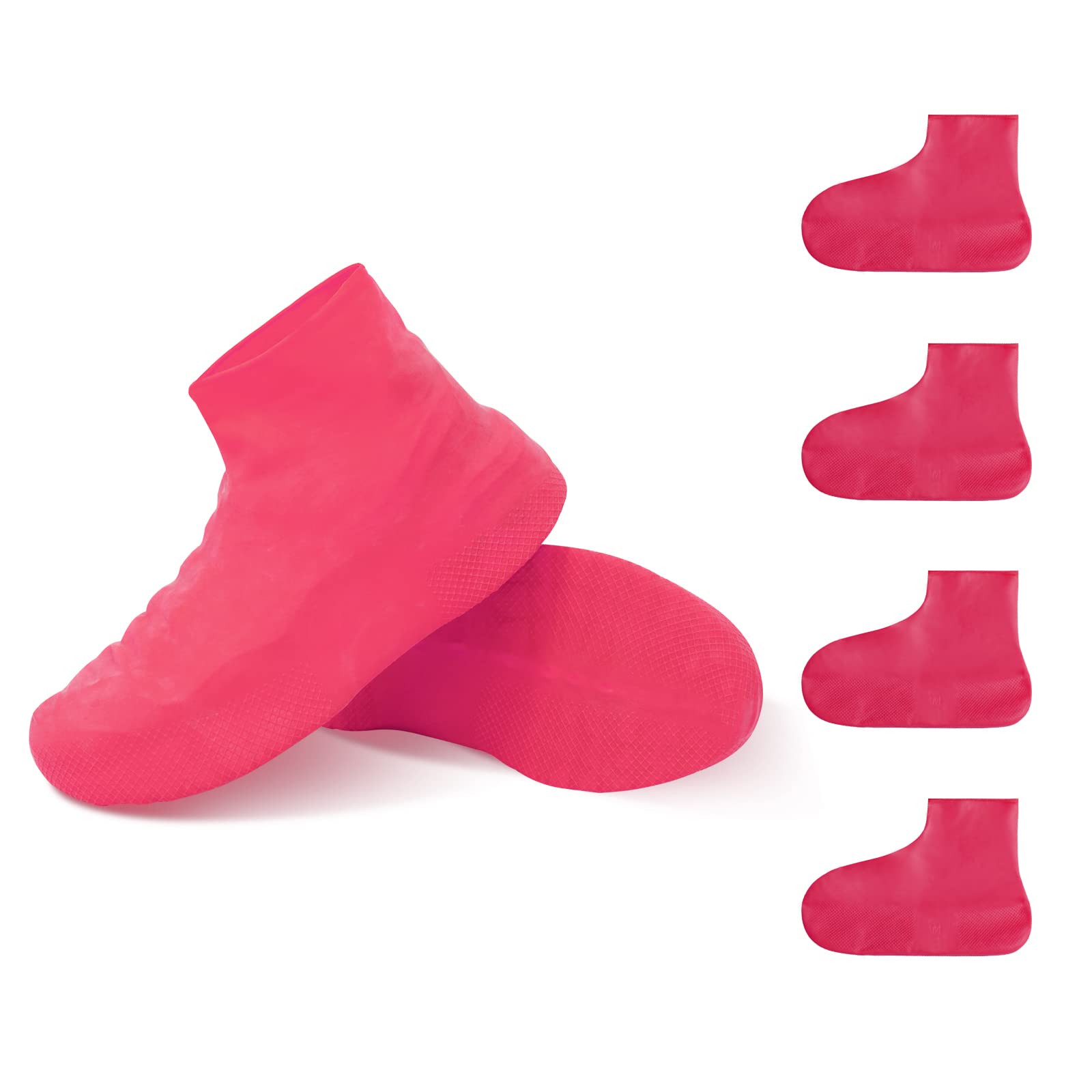 Waterproof Reusable Silicone Shoe Covers for Men & Women - Non-Slip Rain & Snow Boot Protectors for Outdoor Activities, Car Washing, Camping, Hiking - Durable & Portable Shoe Protectors