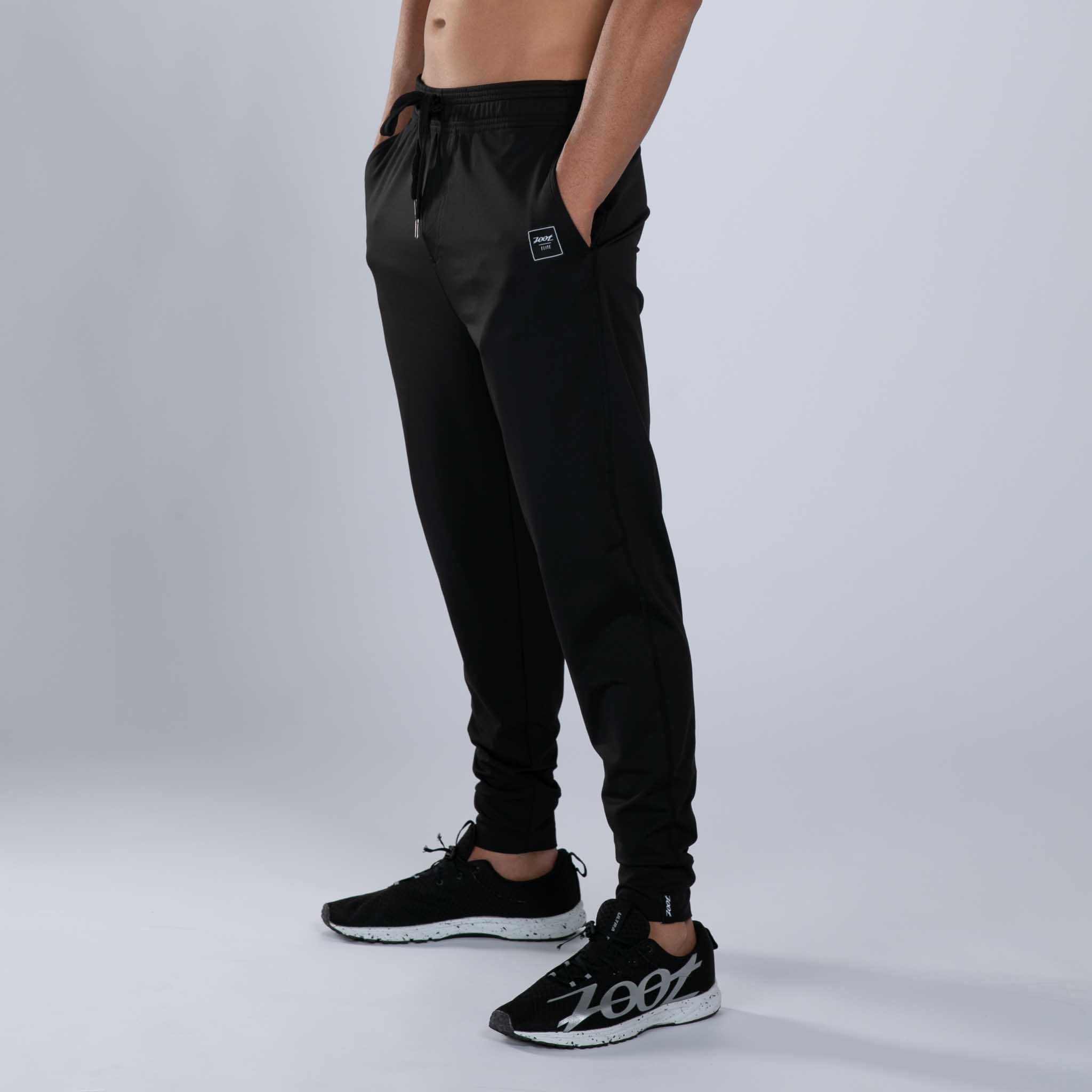 Men's Elite Run Jogger Pants - Lightweight, Breathable & Comfortable Running Joggers for Men - Perfect for Gym, Workout & Casual Wear - Black