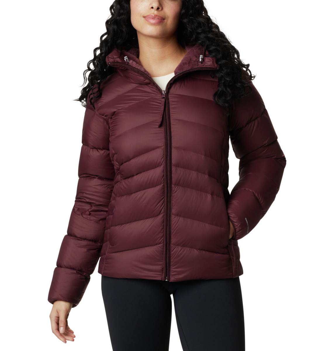 Columbia Women's Autumn Park Down Hooded Jacket - Lightweight Warm Winter Coat for Hiking, Travel & Outdoor Activities