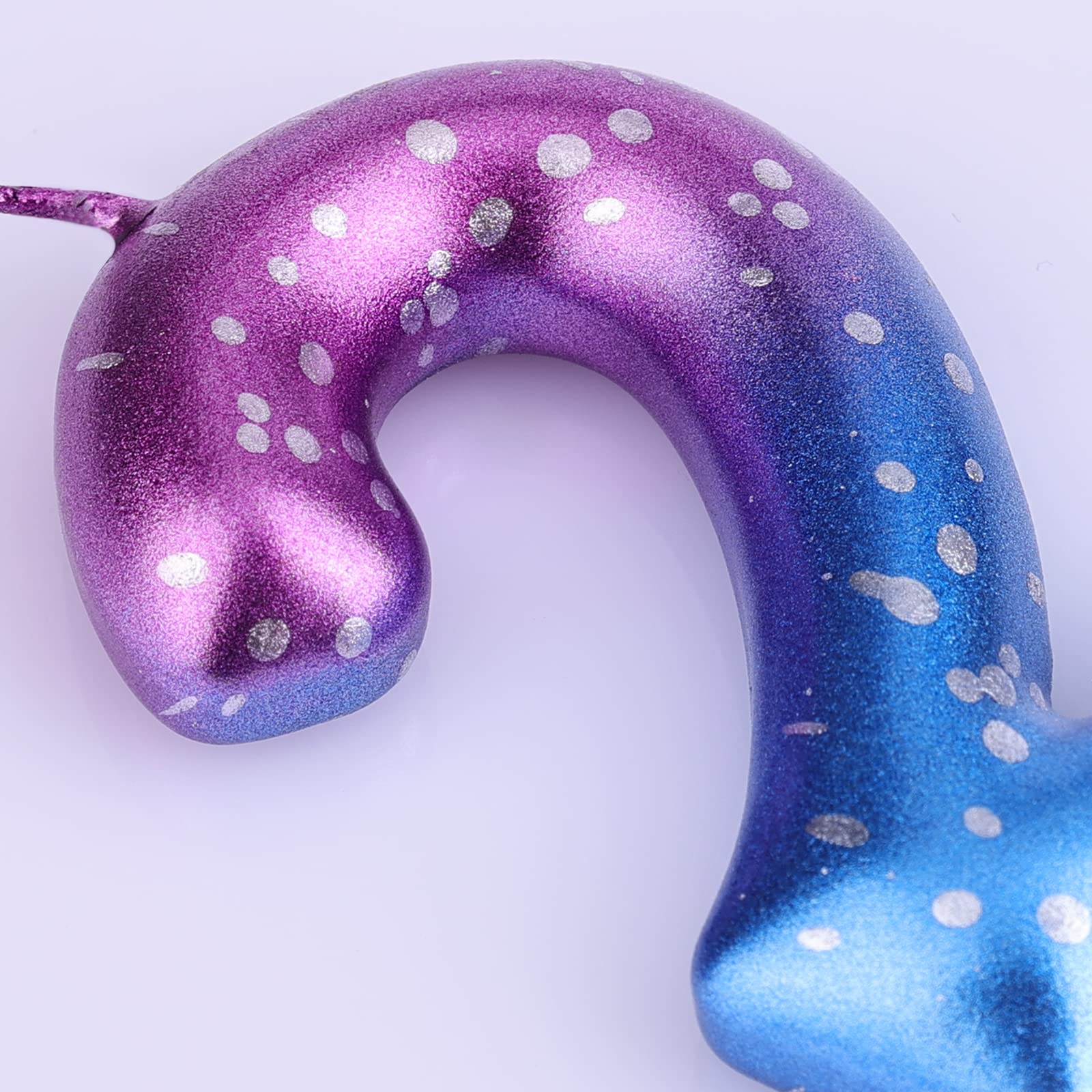LUTER Purple Blue Gradient Birthday Candles for Cake - Kids & Adults Party Decor