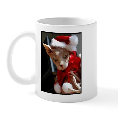 White - Sphynx Hairless Cat Santa Mug