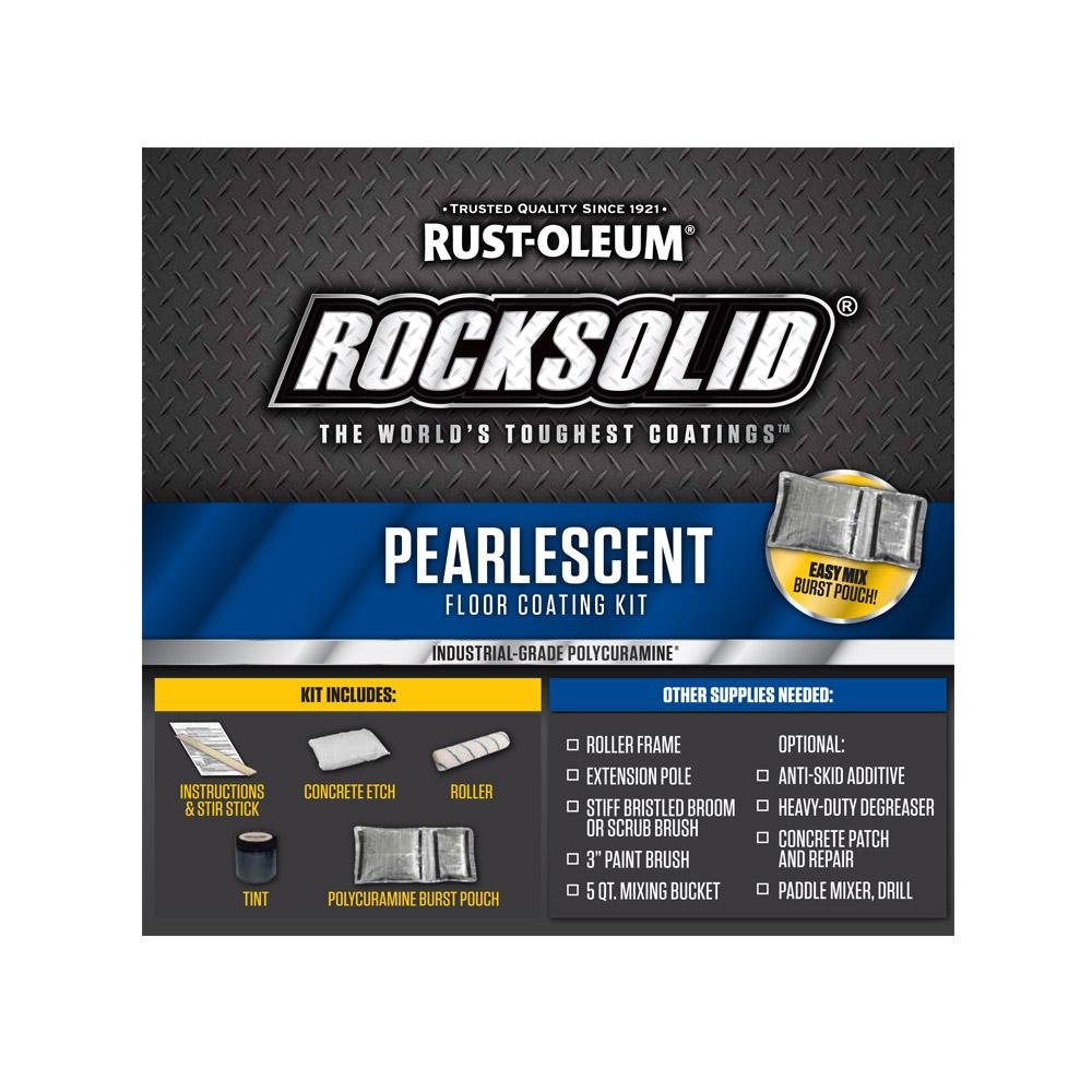 Rust-Oleum 306328 RockSolid Pearlescent 1 Car Garage Floor Coating Kit - Smoky Blue | Durable Epoxy Paint for Concrete Floors | DIY Home Garage, Workshop & Basement Floor Protection