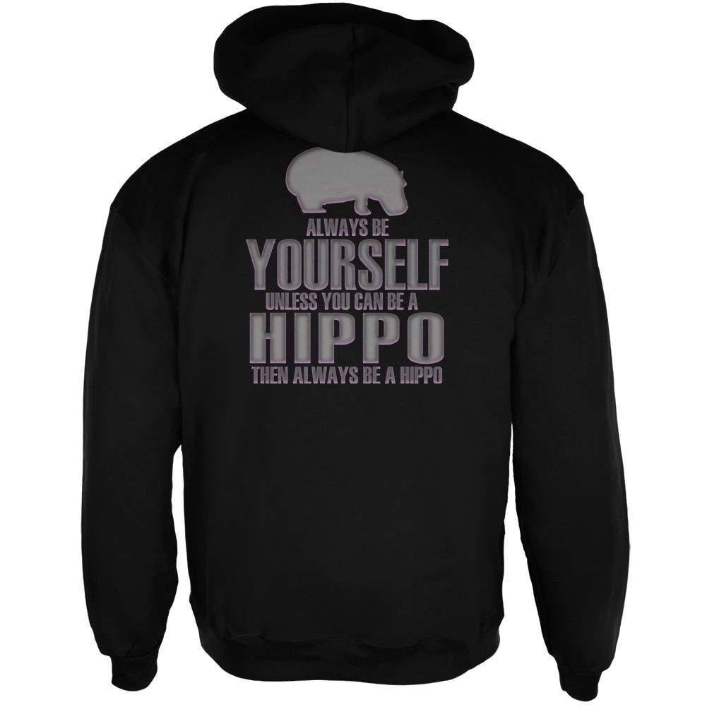 Old Glory Always Be Yourself Hippo Men's Full Zip Hoodie - Comfortable & Stylish Pullover for Casual Wear, Outdoor Activities & Gifts