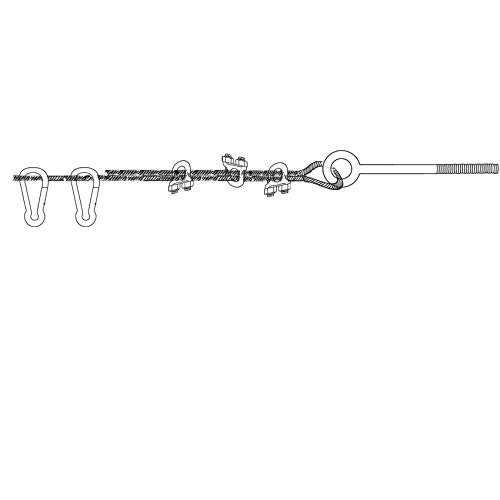 Just For Nets Heavy Duty Indoor/Outdoor Hardware Kit - Durable Metal Hooks, Clips & Fasteners for Sports Nets (Volleyball, Badminton, Tennis) - Perfect for Gym, Backyard & Court Setup