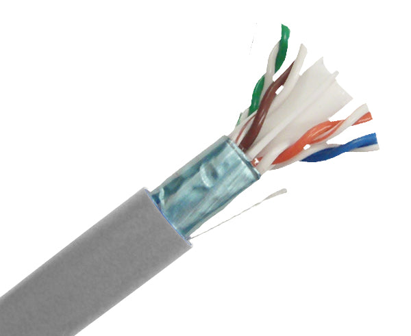 CAT6 Plenum Bulk Ethernet Cable 1000FT - Shielded CMP, Solid Copper 23 AWG for High-Speed Networking in Offices, Data Centers & Smart Homes